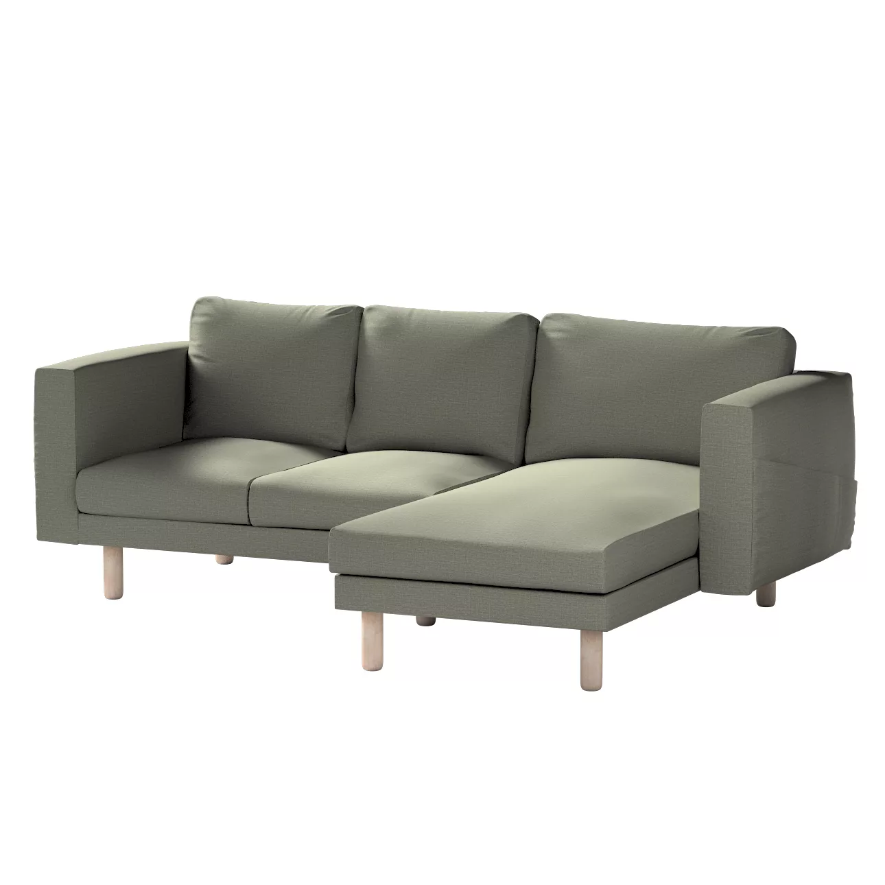 Bezug für Norsborg 3-Sitzer Sofa mit Recamiere, grau-beige, Norsborg Bezug günstig online kaufen