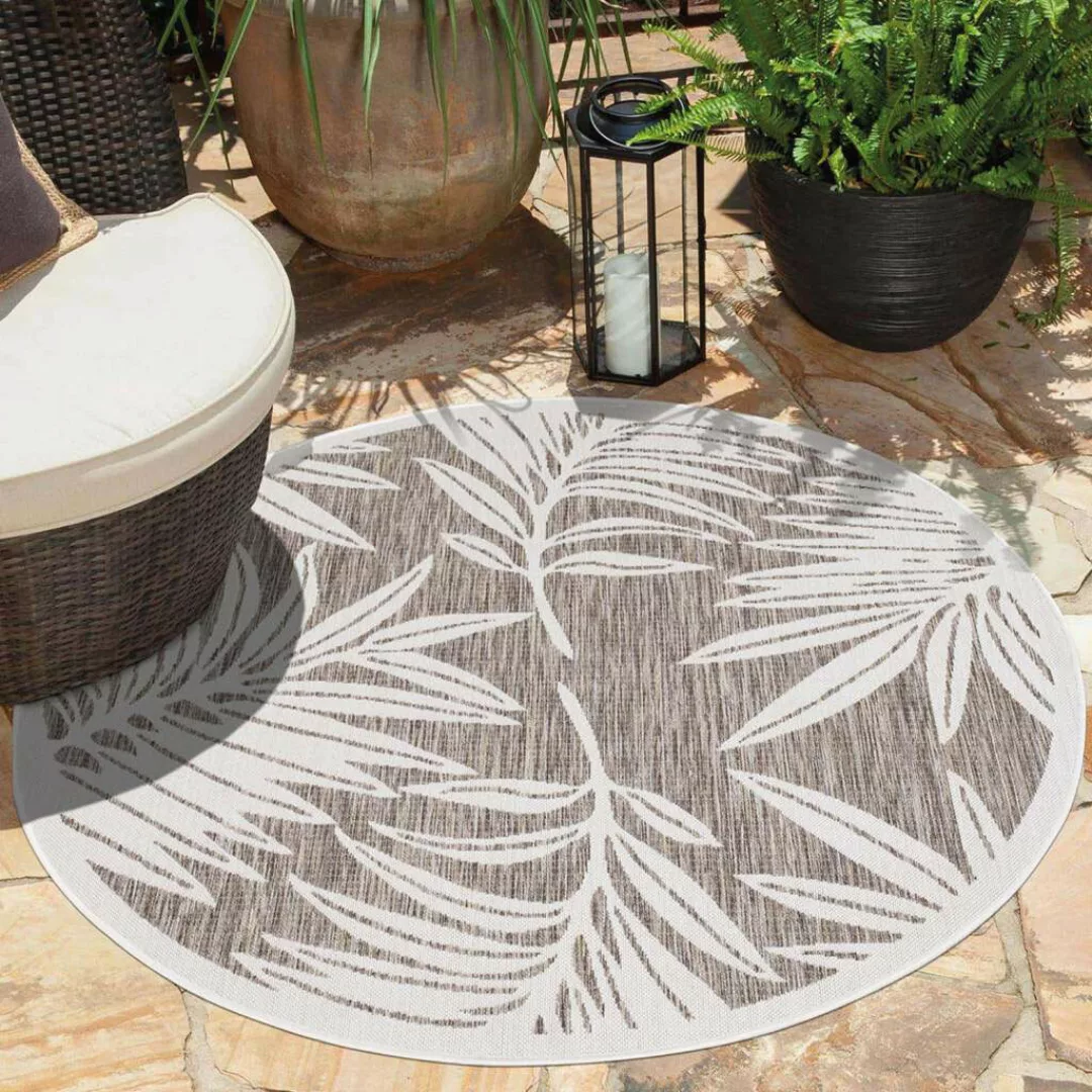 Carpet City Teppich »Outdoor 468«, rund, UV-beständig, Flachgewebe, auch in günstig online kaufen