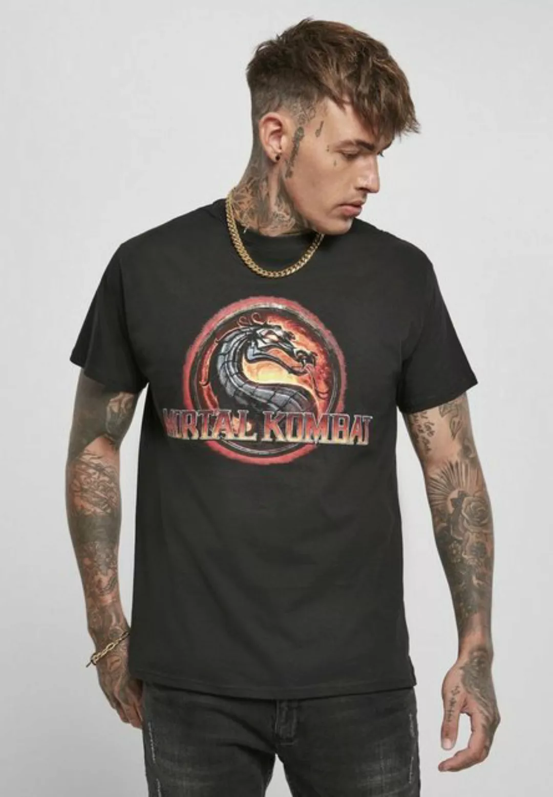 Merchcode T-Shirt MORTAL KOMBAT LOGO TEE MC590 Black günstig online kaufen