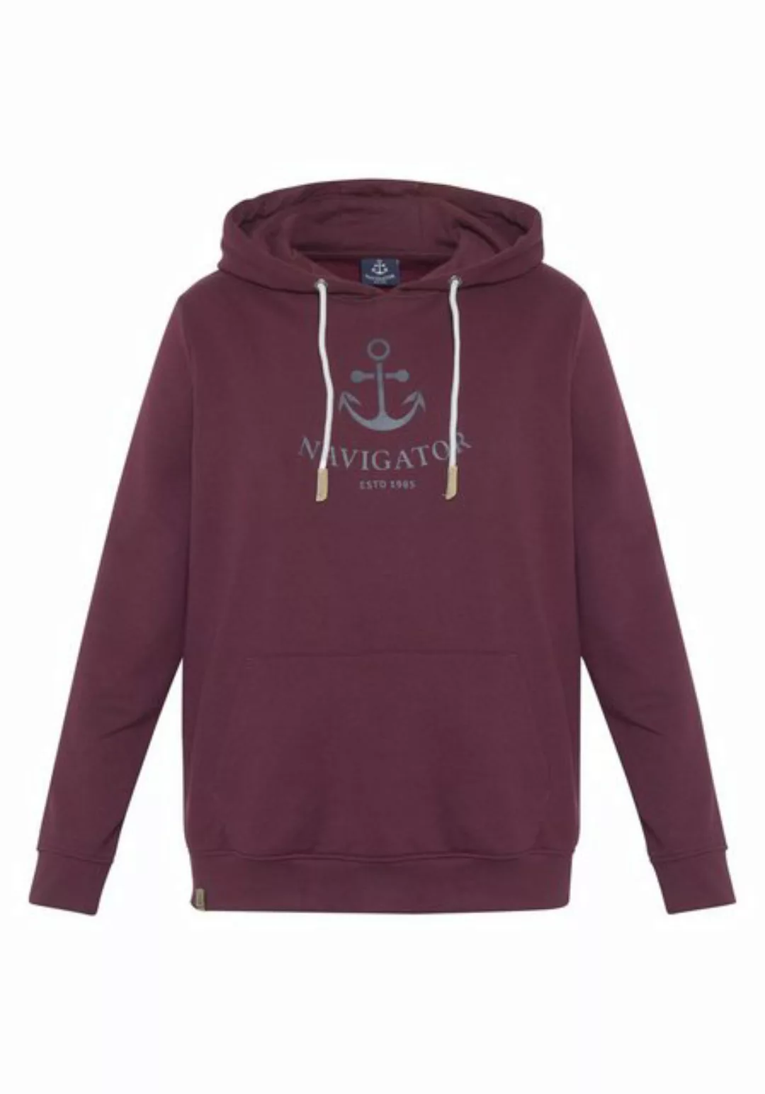 NAVIGATOR Kapuzensweatshirt mit maritimem Frontprint günstig online kaufen