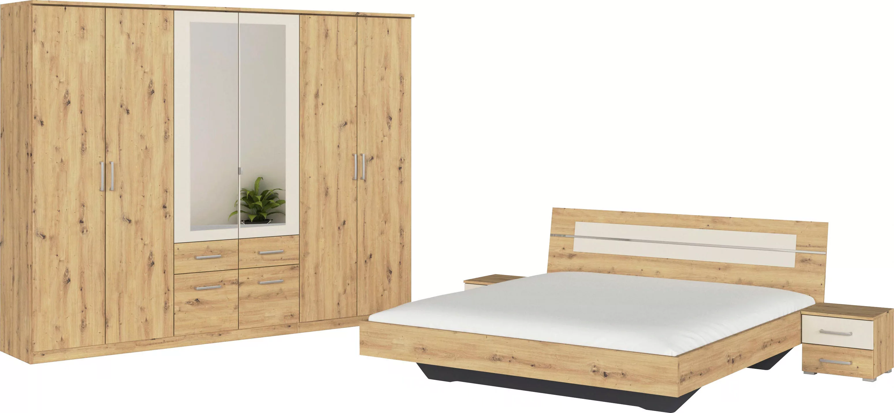 rauch Schlafzimmer-Set "Komplettschlafzimmer Schlafzimmer BURANO mit Schran günstig online kaufen