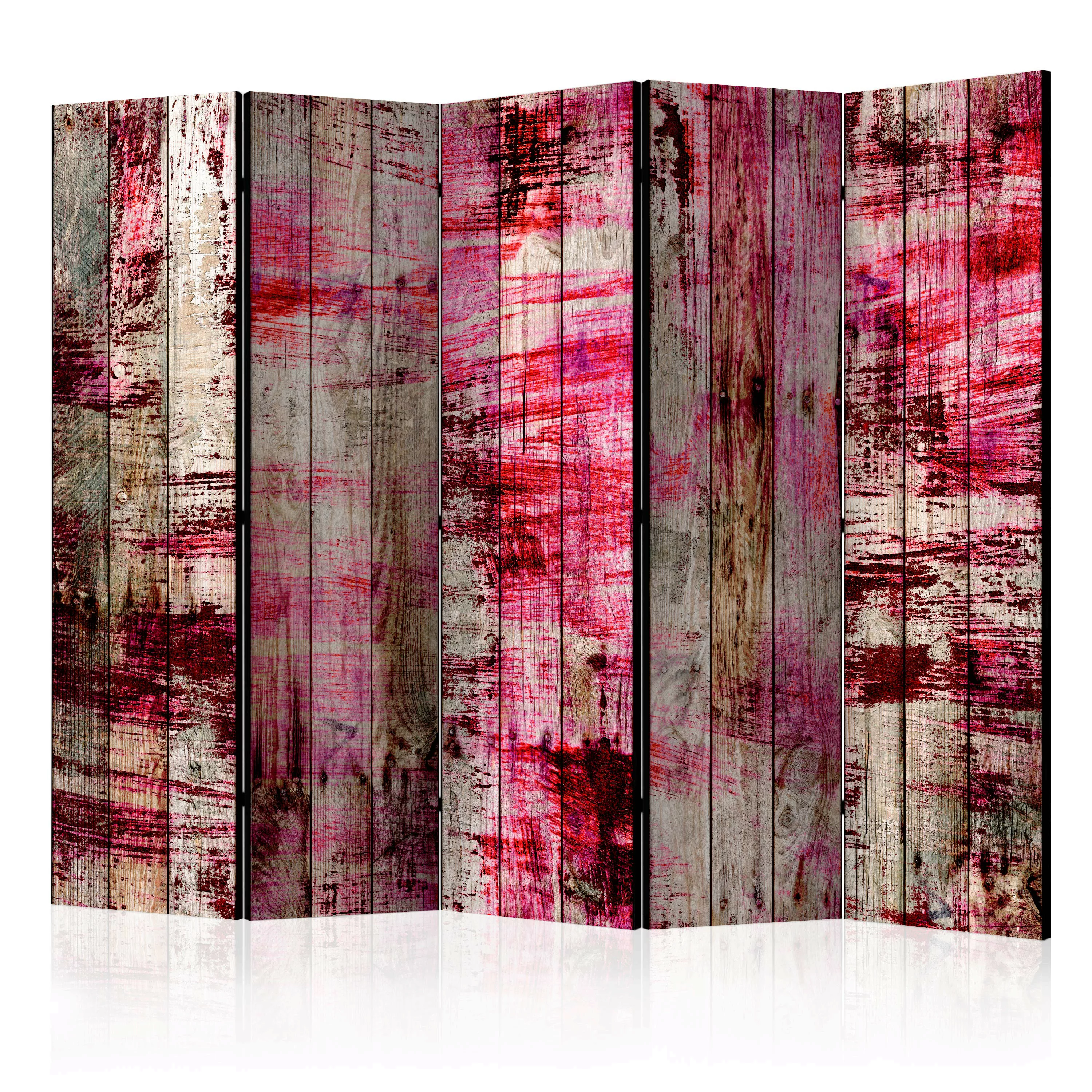 5-teiliges Paravent - Abstract Wood Ii [room Dividers] günstig online kaufen