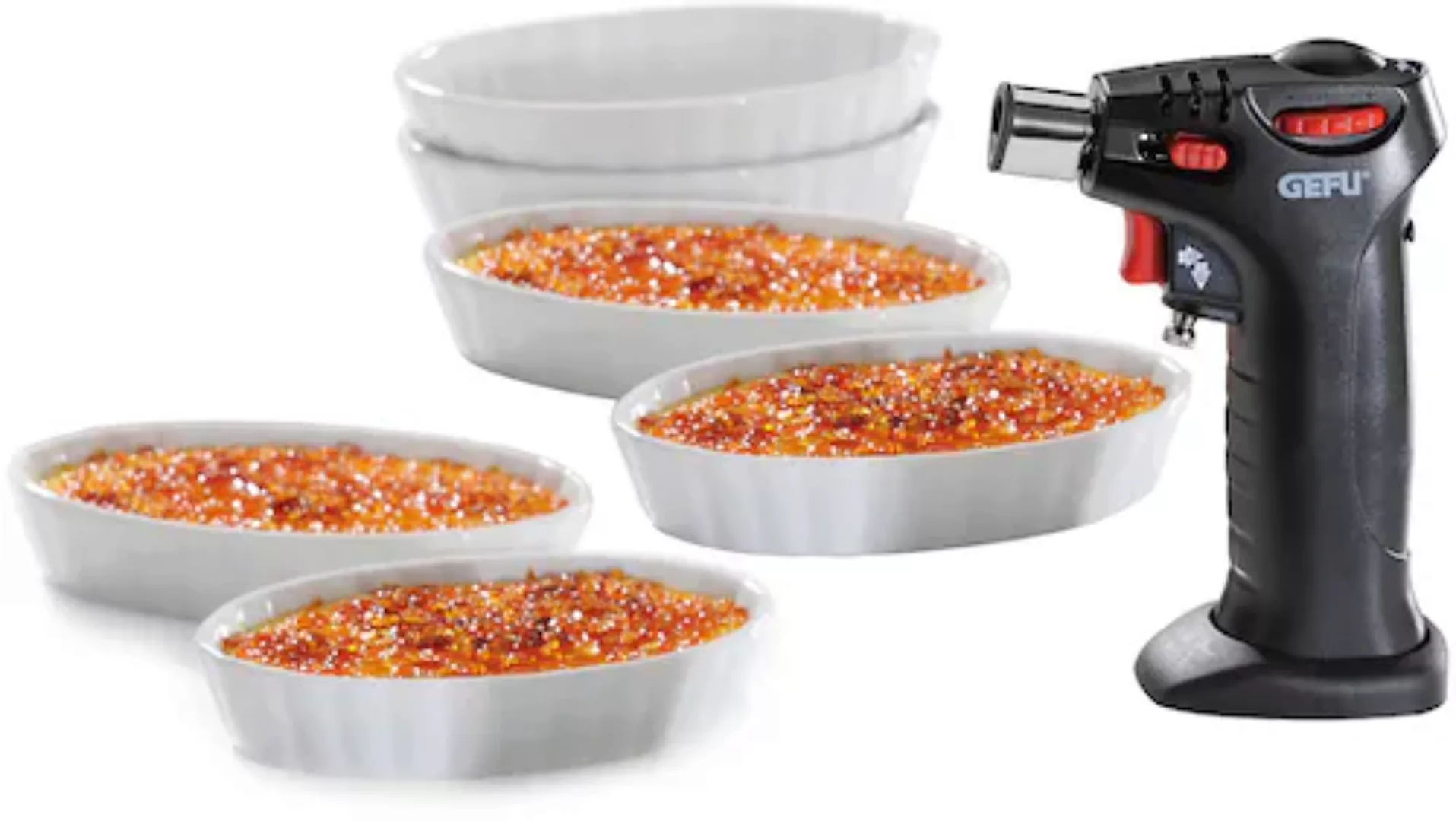 GEFU Flambierbrenner »Crème Brûlée Set CARMELLO«, (Set, 7 tlg., Flambierbre günstig online kaufen