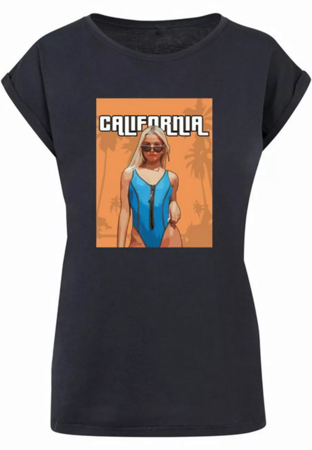 Merchcode T-Shirt Merchcode Damen Ladies Grand California Extended Shoulder günstig online kaufen