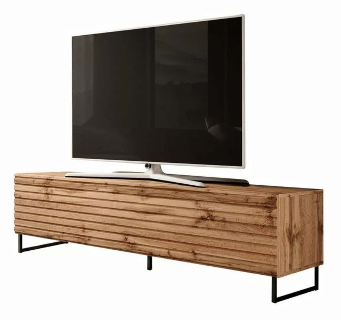 Furnix TV-Schrank Lowboard ZALVO 160 cm Fernsehschrank stehend/hängend Lame günstig online kaufen