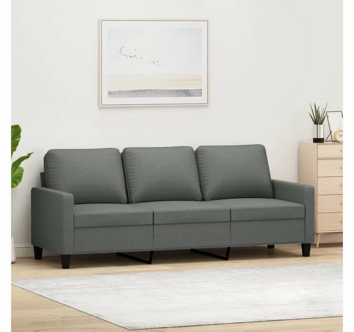 vidaXL Sofa 3-Sitzer-Sofa Hellgrau 180 cm Stoff günstig online kaufen