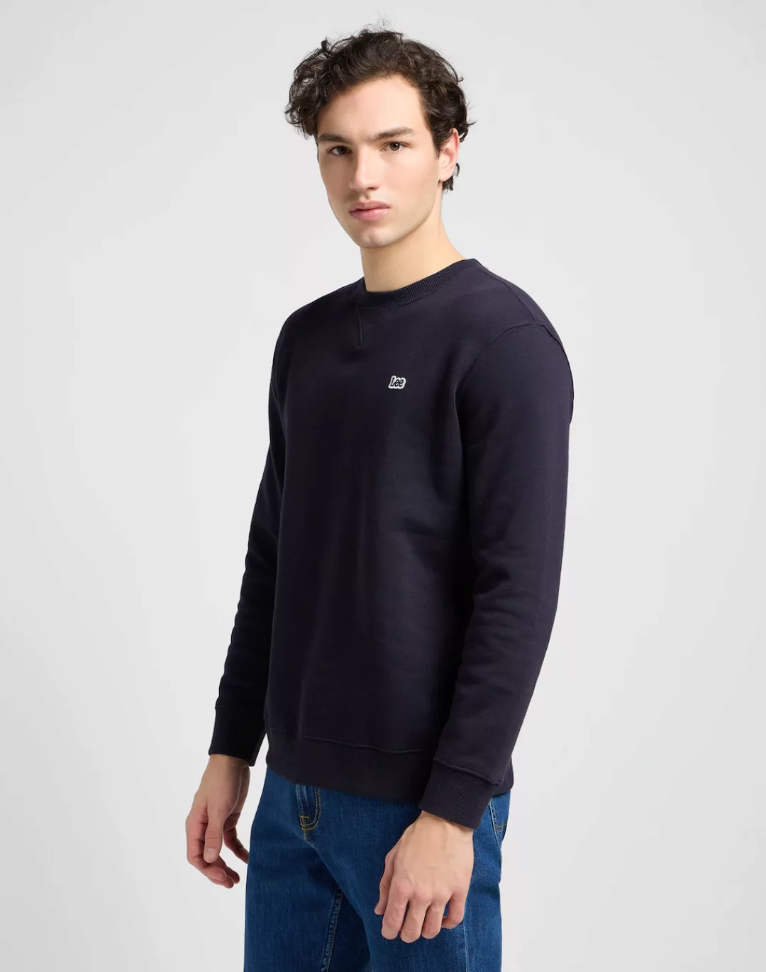 Lee Herren Rundhals Sweatshirt Plain Crew günstig online kaufen