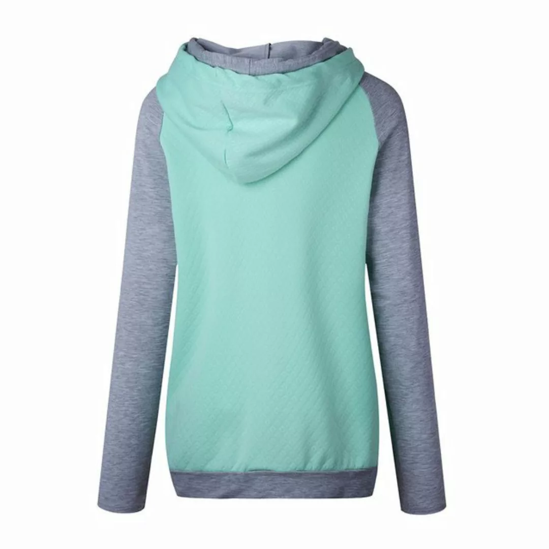 AFAZ New Trading UG Kapuzenshirt Damen-Hoodie mit diagonalem Reißverschluss günstig online kaufen