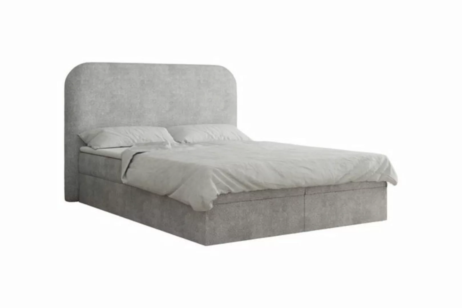 MOEBLO Boxspringbett aus Bouclé Bett 07 (Bonell, Topper, Doppelbett gepolst günstig online kaufen