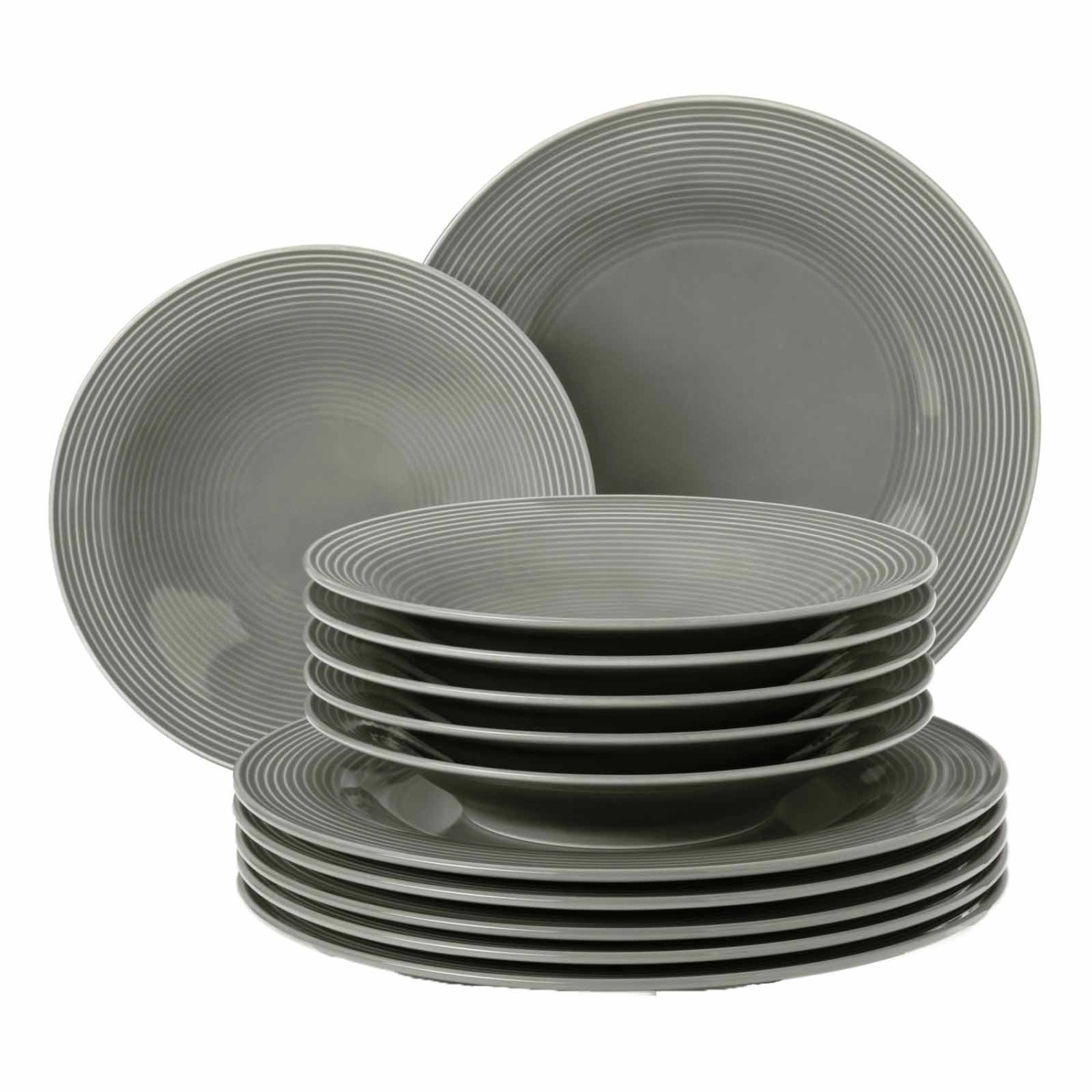 Seltmann Weiden Beat Coor Glaze Tafelservice 12-teilig Perlgrau günstig online kaufen