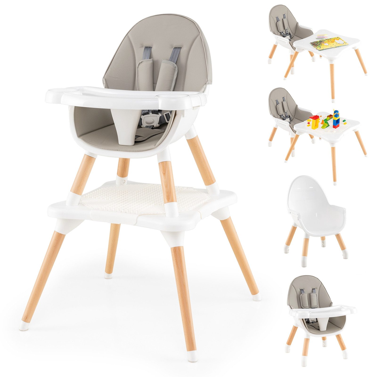 COSTWAY Hochstuhl (1 St), Kombihochstuhl, Babystuhl, günstig online kaufen
