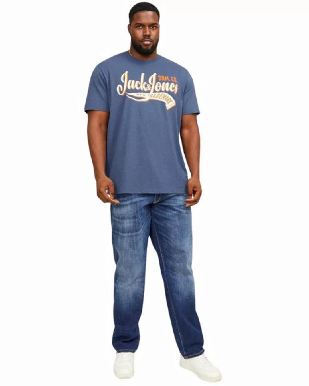 Jack & Jones Plus Print-Shirt (2er-Pack) Big Size Oversize T-Shirt im Doppe günstig online kaufen