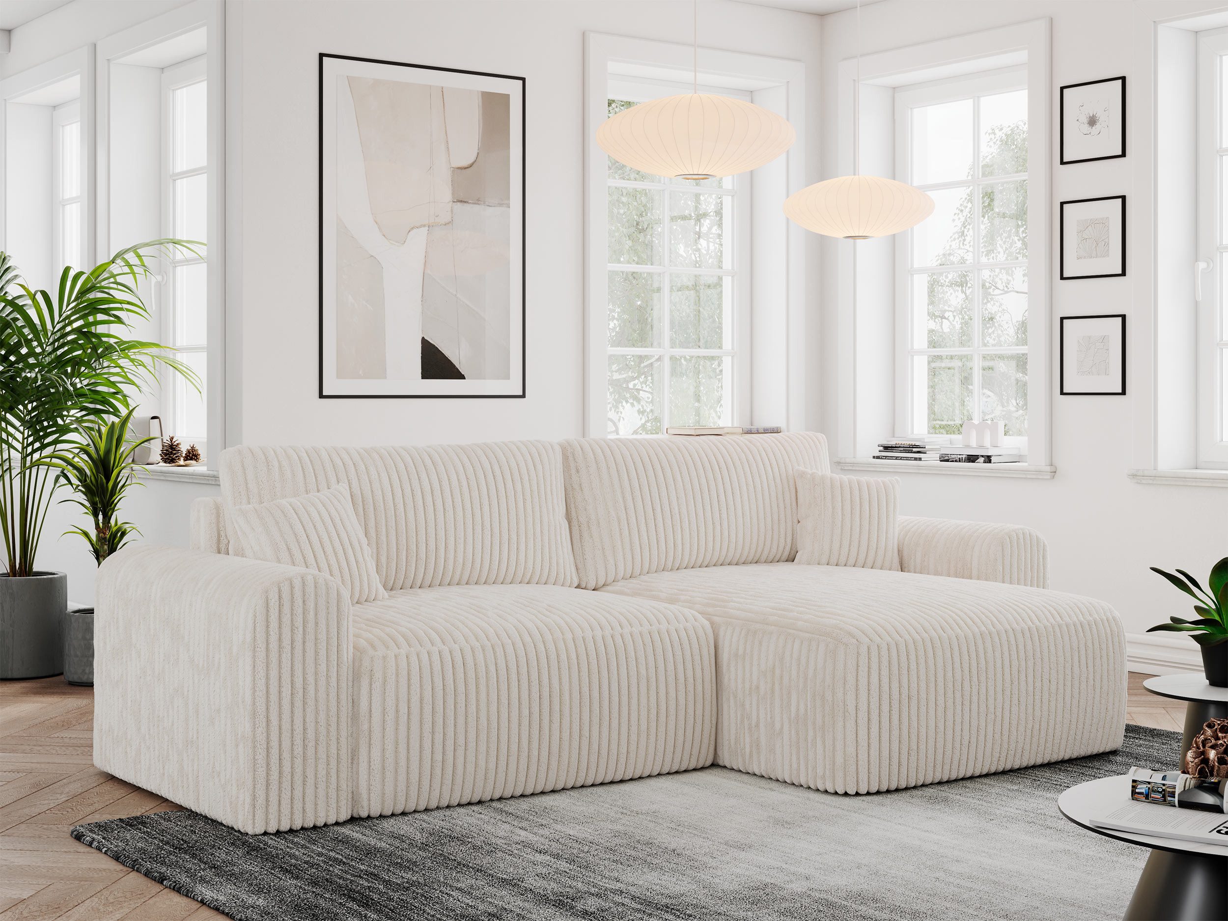 MKS MÖBEL Ecksofa NELSON, Set, Wellenfedern, günstig online kaufen