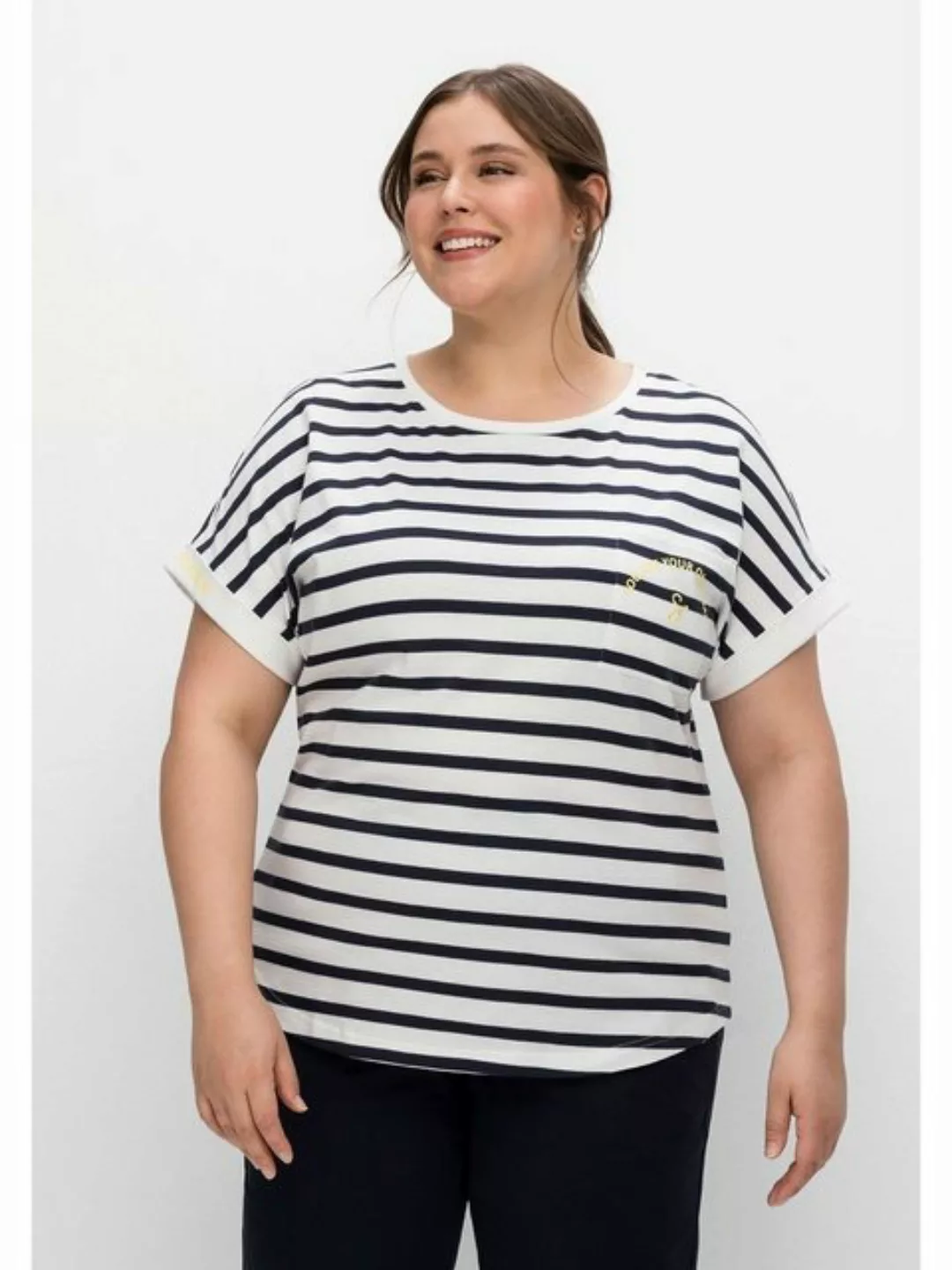 Sheego T-Shirt "Große Größen", mit überschnittenen Schultern günstig online kaufen