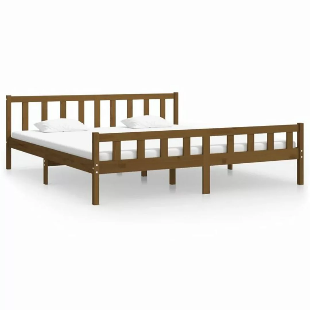 furnicato Bett Massivholzbett Honigbraun 180x200 cm günstig online kaufen