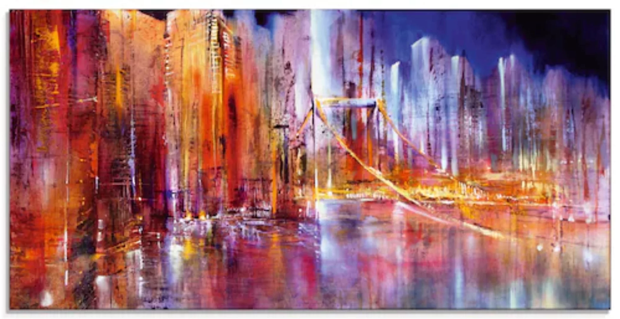 Artland Glasbild "Stadtansicht II", Brücken, (1 St.), in verschiedenen Größ günstig online kaufen