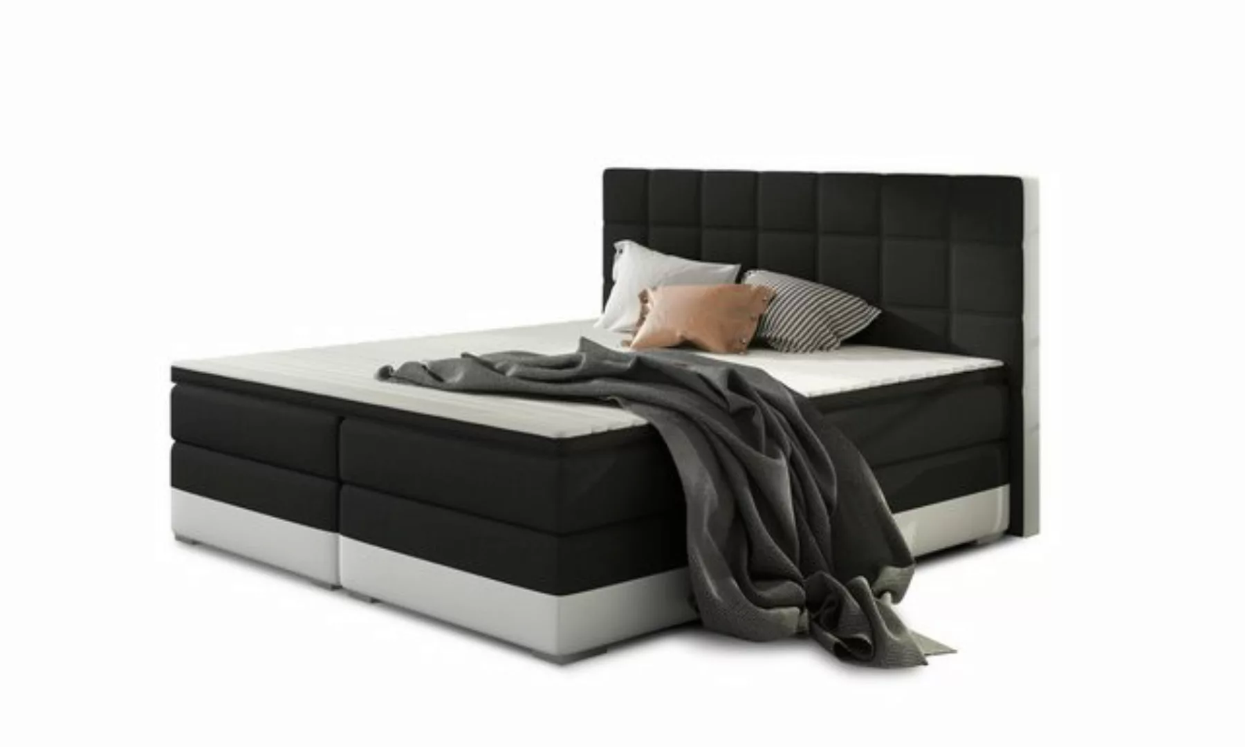 ALTDECOR Boxspringbett GLOSSON (H3 Matratze Bonellfederung, Topper, Kopftei günstig online kaufen