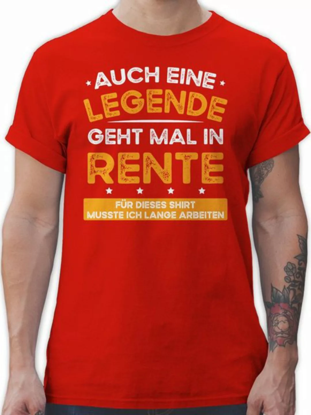 Shirtracer T-Shirt Auch eine Legende geht mal in Rente Rentner Rente günstig online kaufen