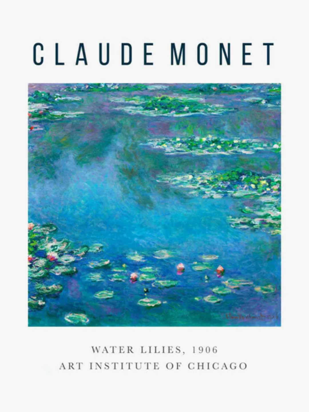 Poster / Leinwandbild - Ausstellungsposter: Water Lilies Von Claude Monet günstig online kaufen