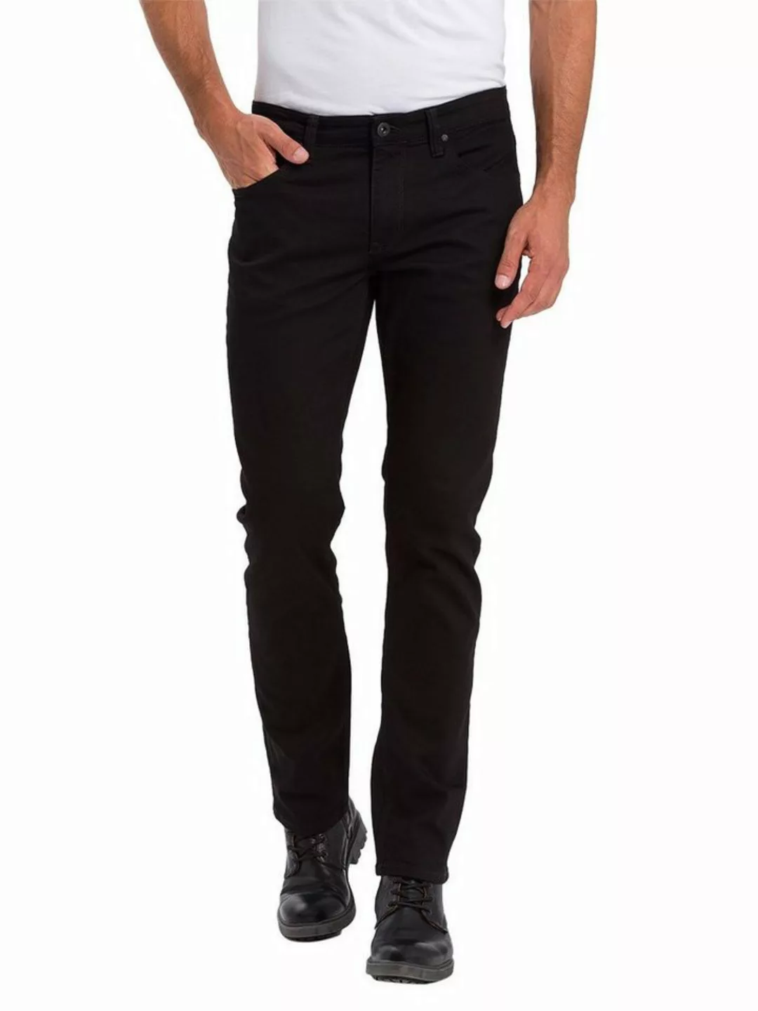 Cross Jeans Herren Jeans Dylan - Regular Fit - Schwarz - Black Crinkle günstig online kaufen