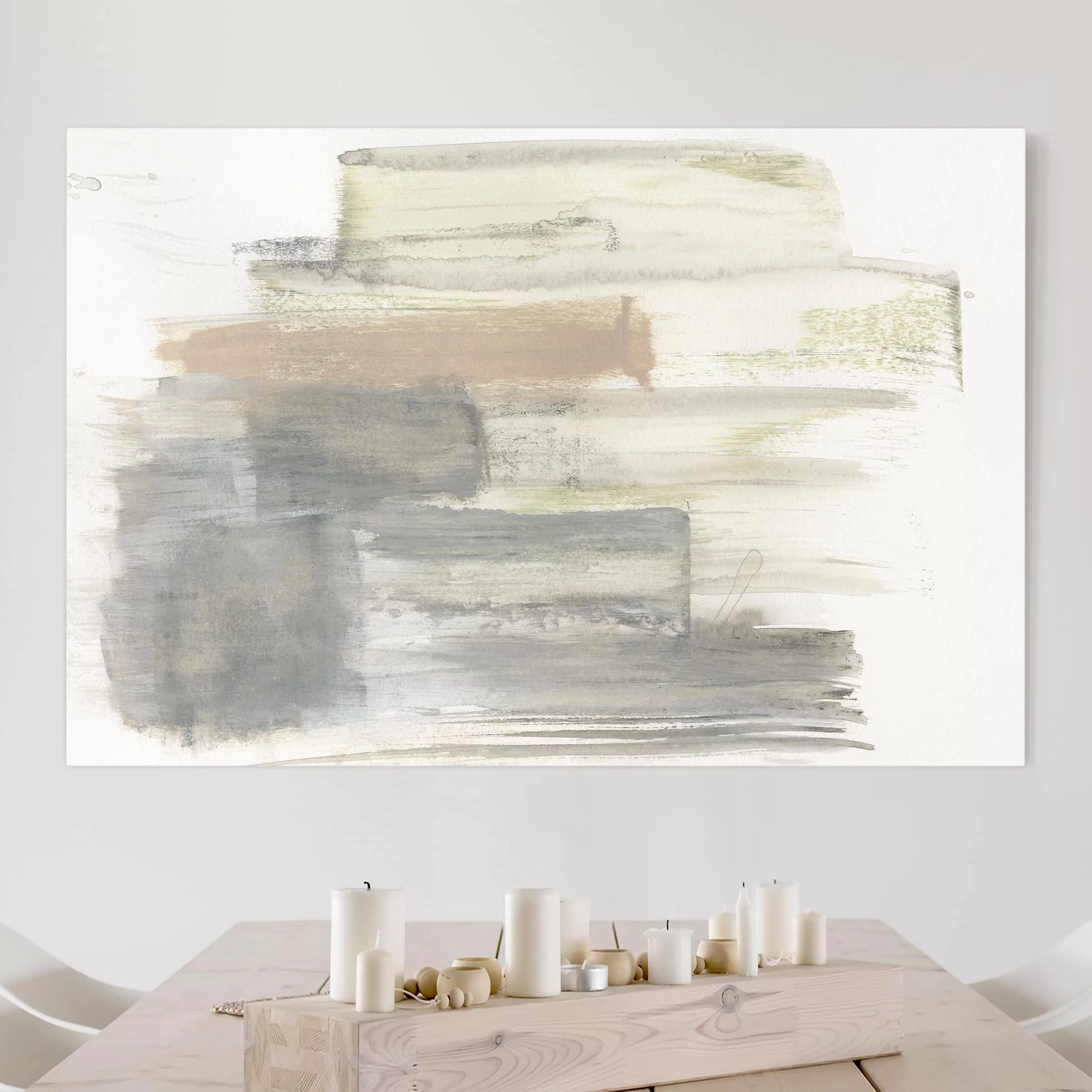Leinwandbild Abstrakt - Querformat Ein Hauch von Pastell II günstig online kaufen