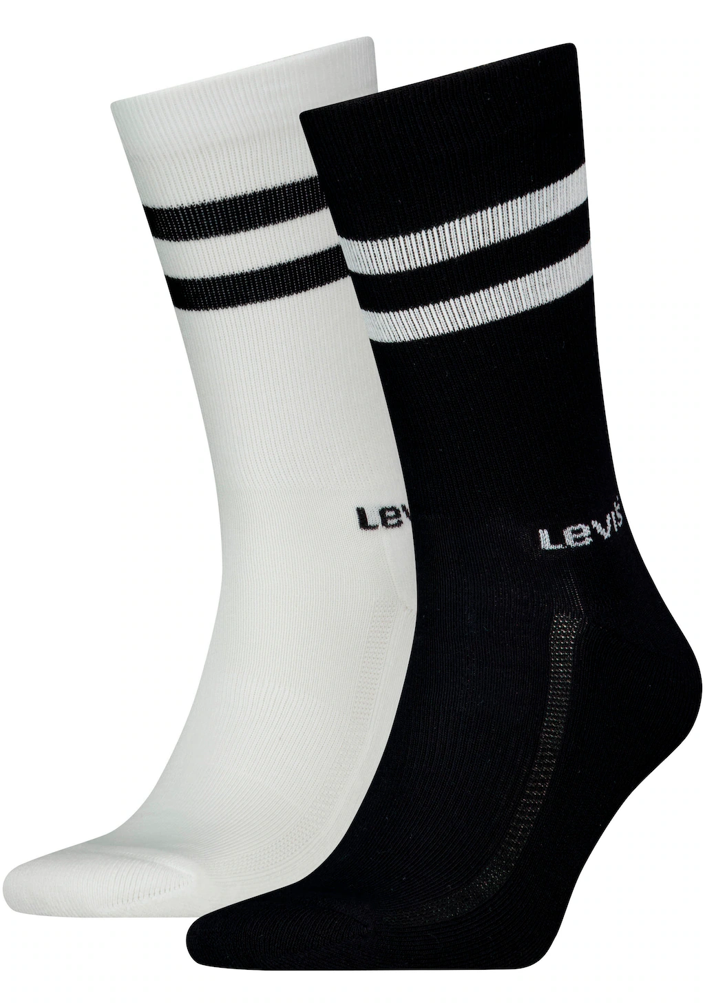 Levis Socken "LEVIS REGULAR CUT SPORT STRIPE 2P", (2 Paar), mit auffälligen günstig online kaufen