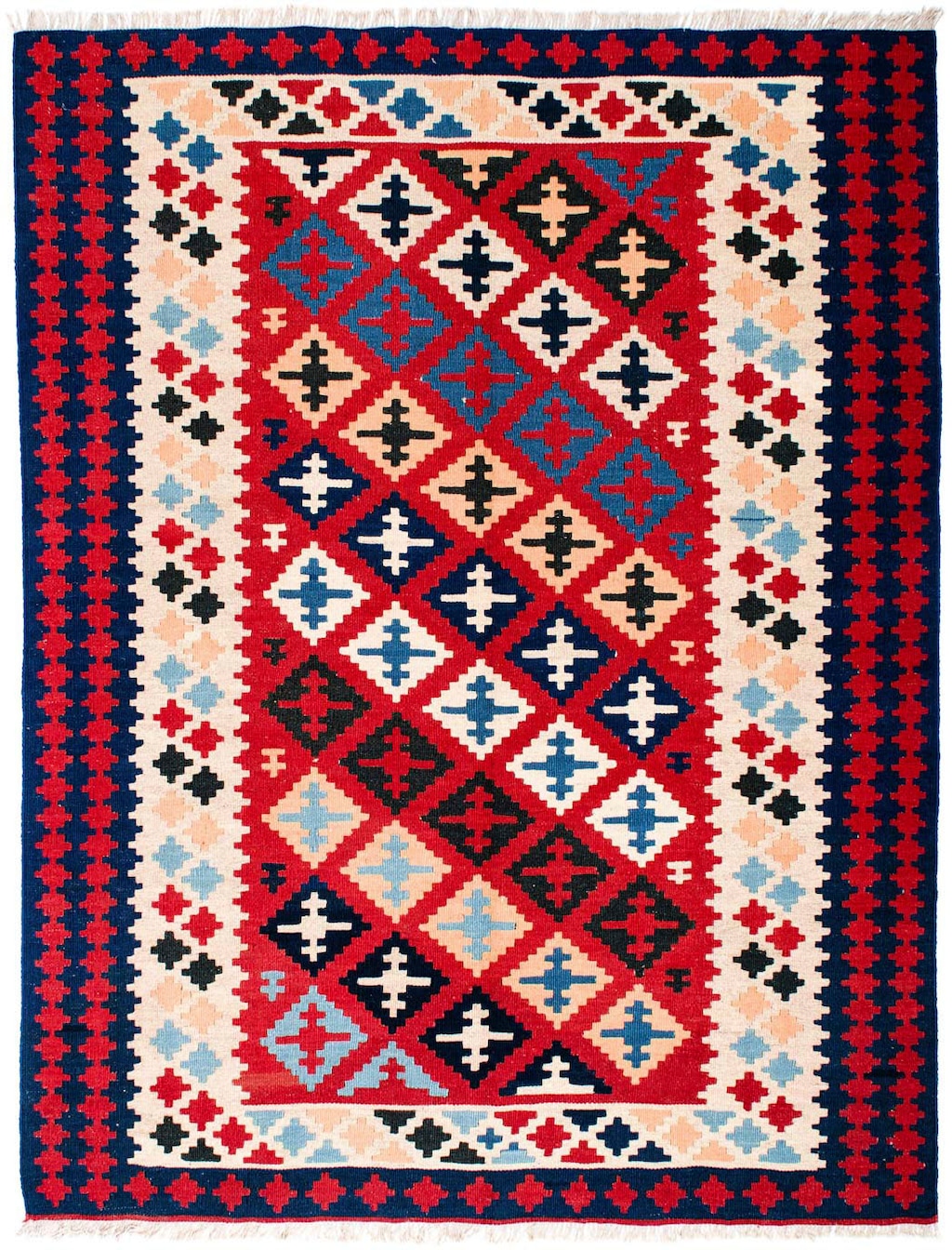 morgenland Wollteppich »Kelim - Oriental - 202 x 153 cm - rot«, rechteckig, günstig online kaufen