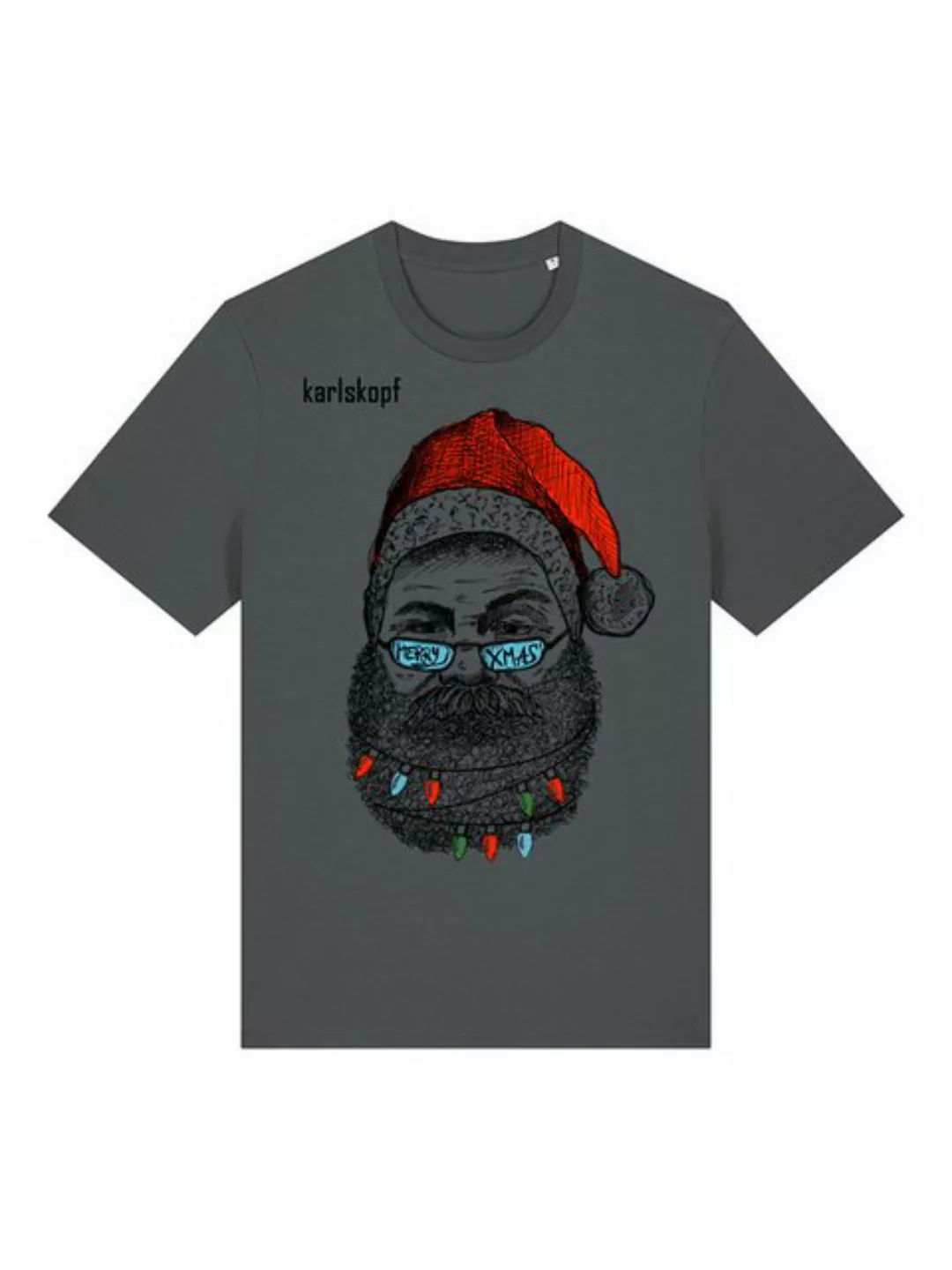 karlskopf Print-Shirt Rundhalsshirt Basic SANTA KARL 2.0 günstig online kaufen