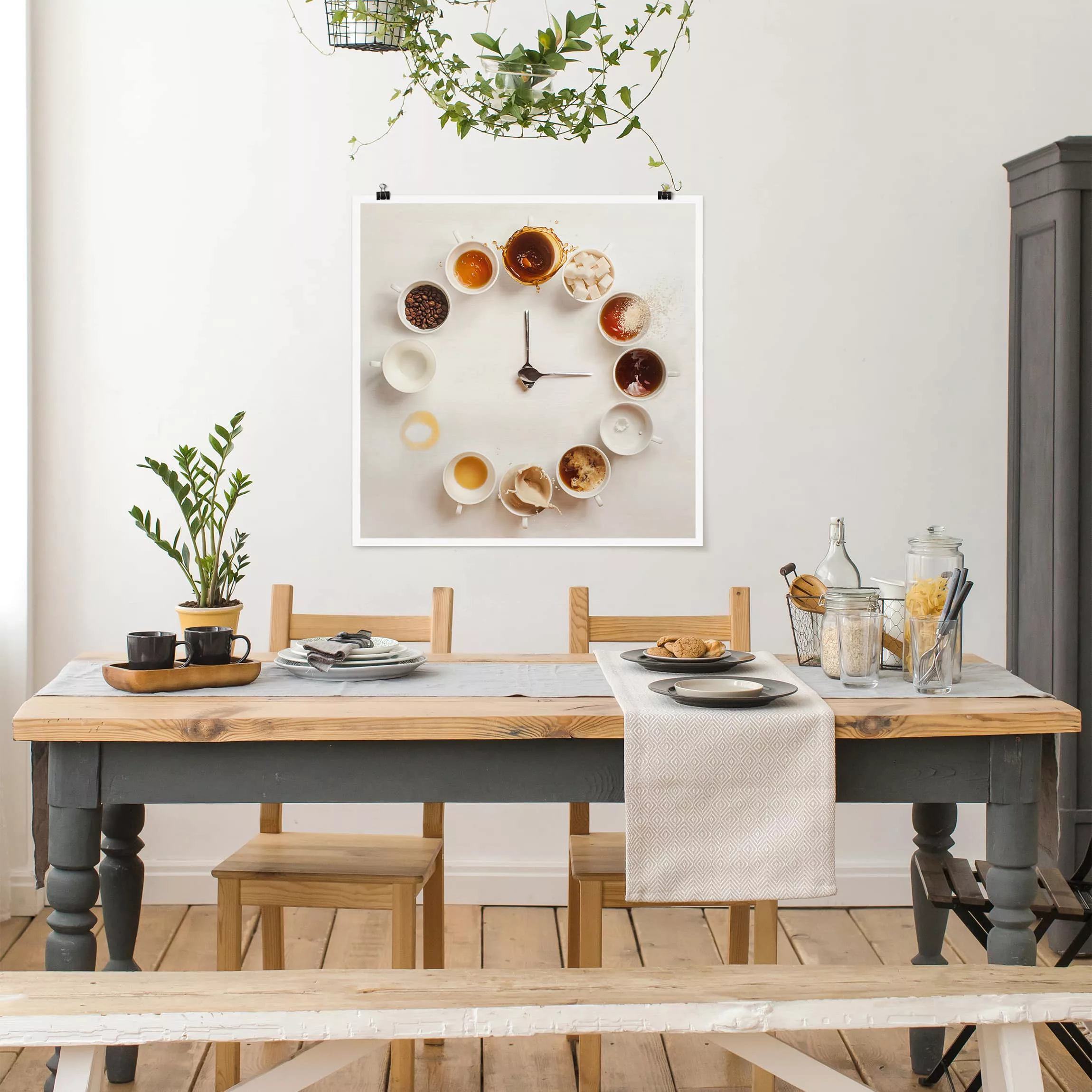 Poster Küche - Quadrat Coffee Time günstig online kaufen