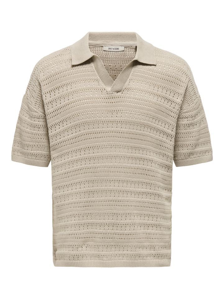 JDY Poloshirt – Herren Kurzarm-Strick-Poloshirt mit günstig online kaufen