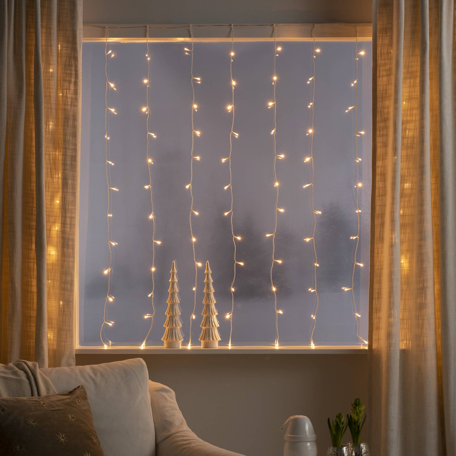 KONSTSMIDE LED-Lichtervorhang »Weihnachtsdeko« günstig online kaufen