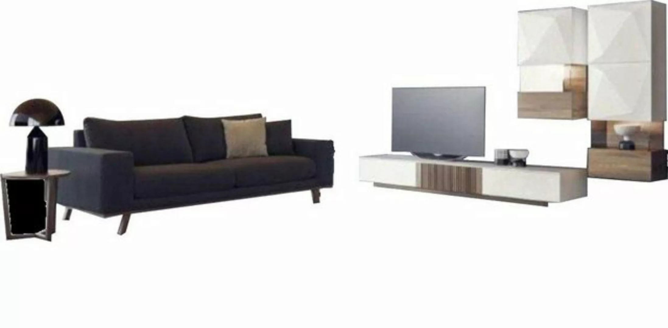 JVmoebel Sofa Exklusive Sofagarnitur 3+3 Sitzer Luxus Dreisitzer Wohnzimmer günstig online kaufen