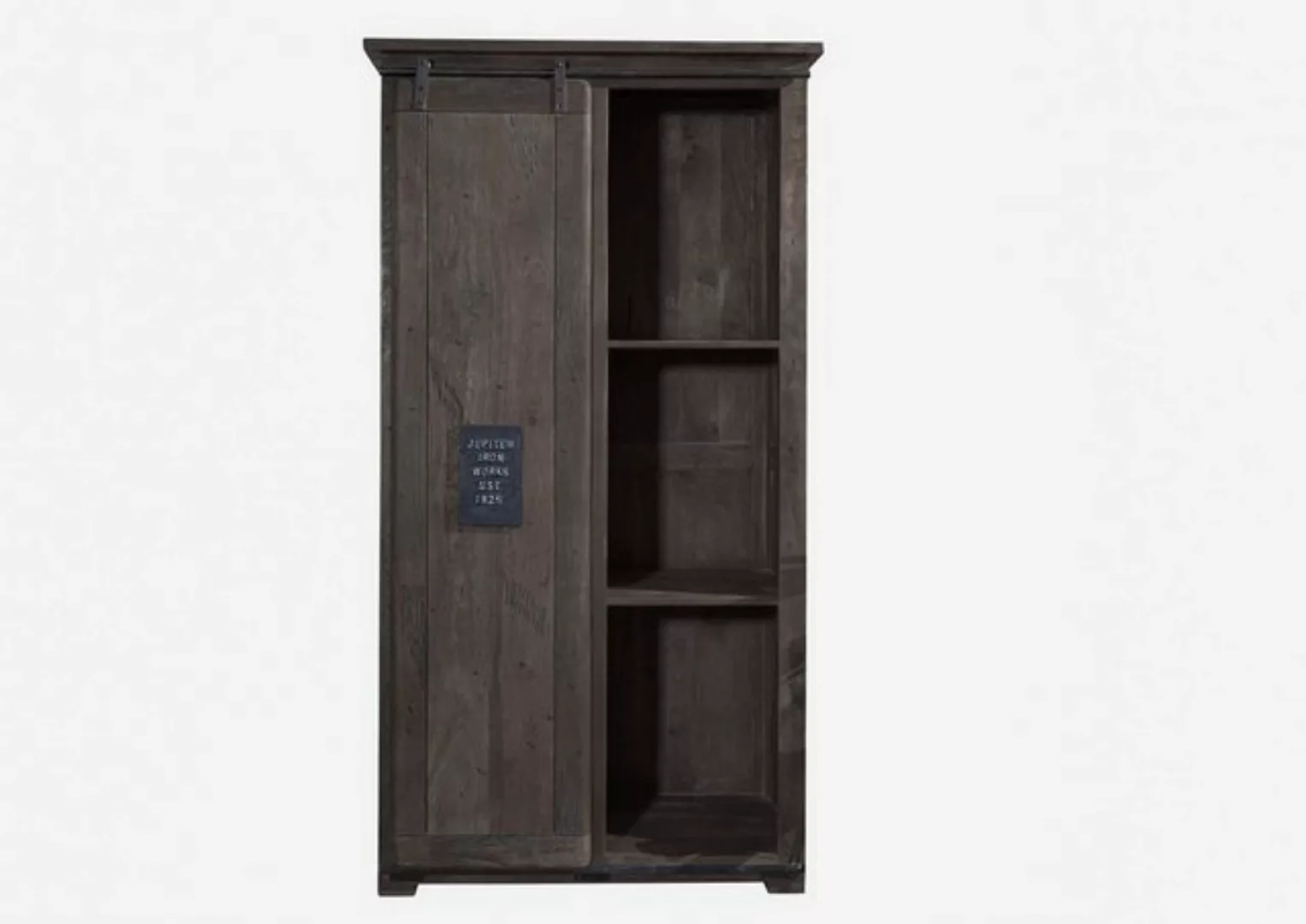 Massivmoebel24 Dreh-/Schwebetürenschrank (Schrank Mango 80x45x175 whitewash günstig online kaufen