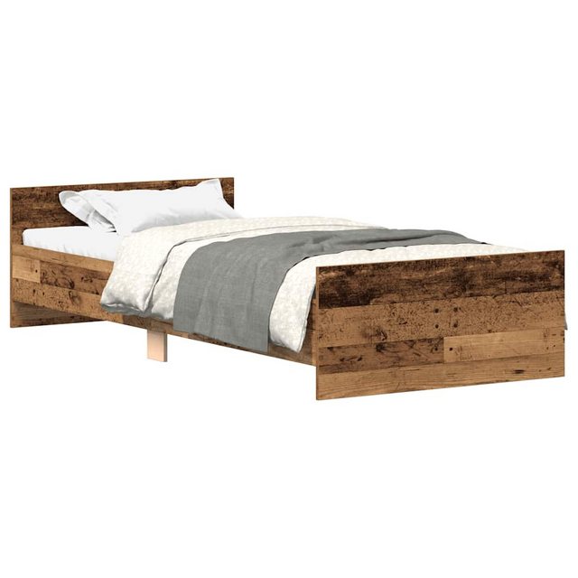 vidaXL Bett Bettgestell ohne Matratze Altholz-Optik 90x200cm Holzwerkstoff günstig online kaufen