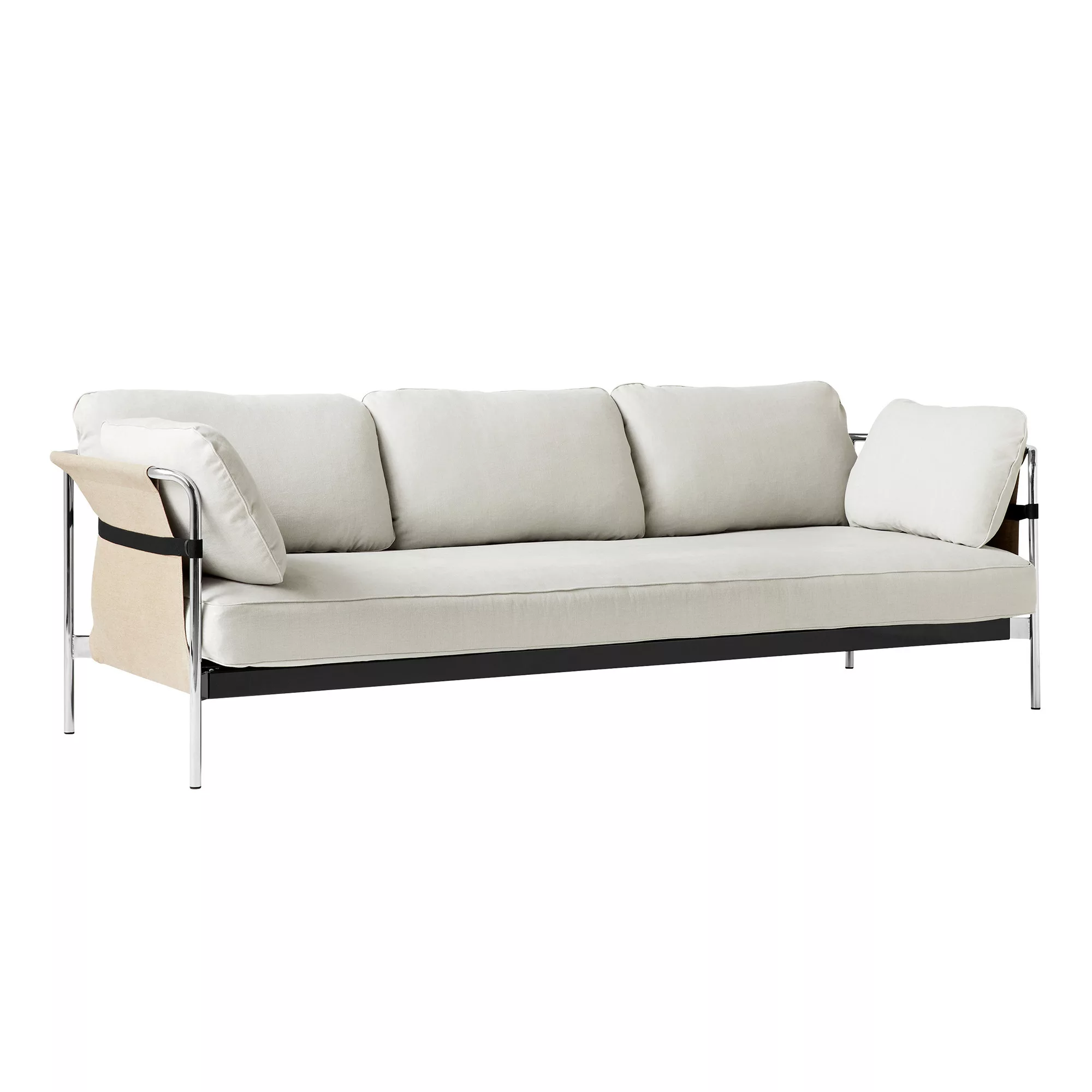 HAY - Can 2.0 3-Sitzer Sofa Gestell Stahl verchromt - hellgrau/Stoff Romo L günstig online kaufen