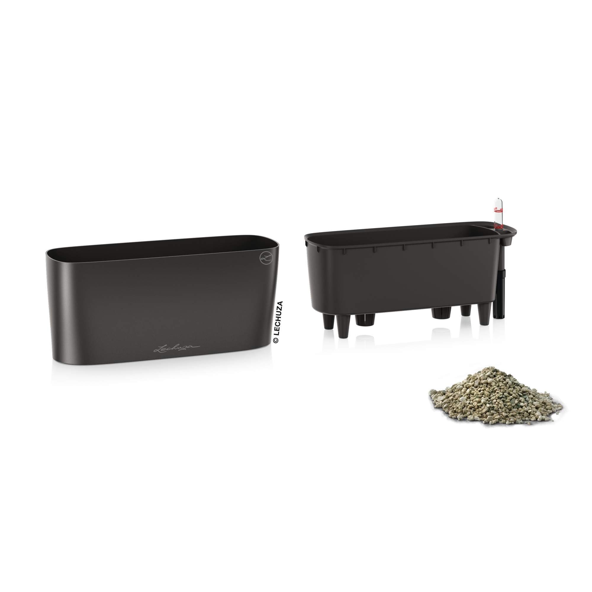 Lechuza® Blumentopf Delta 10 - anthrazit günstig online kaufen