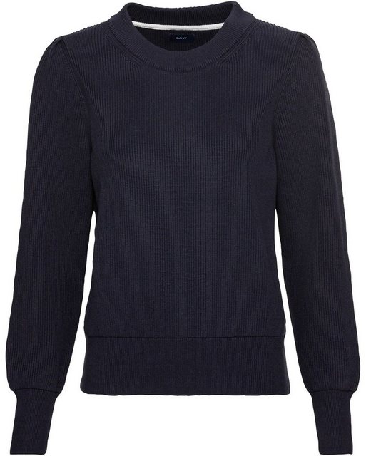 Gant Strickpullover Gerippter Pullover günstig online kaufen