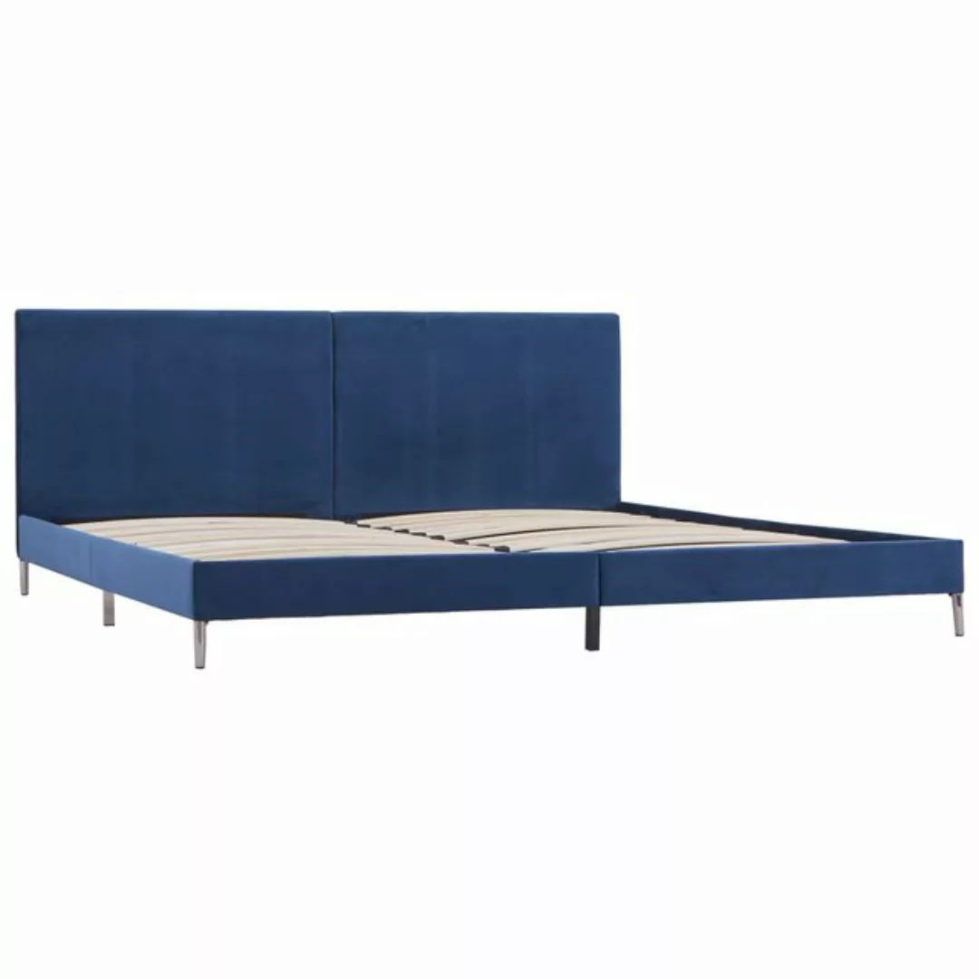 Bettgestell Blau Stoff 180 X 200 Cm günstig online kaufen