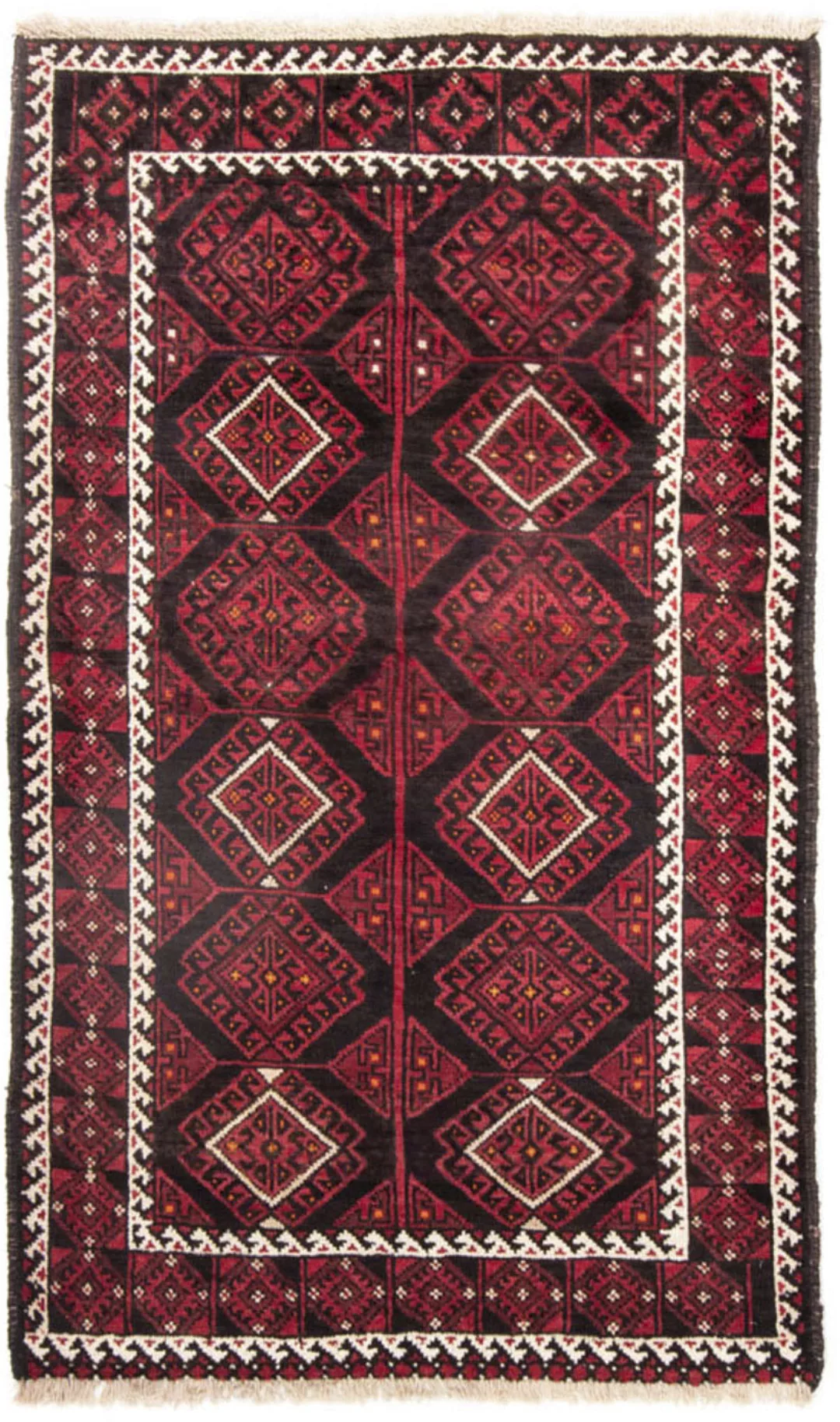 morgenland Wollteppich »Belutsch Durchgemustert Rosso 180 x 114 cm«, rechte günstig online kaufen