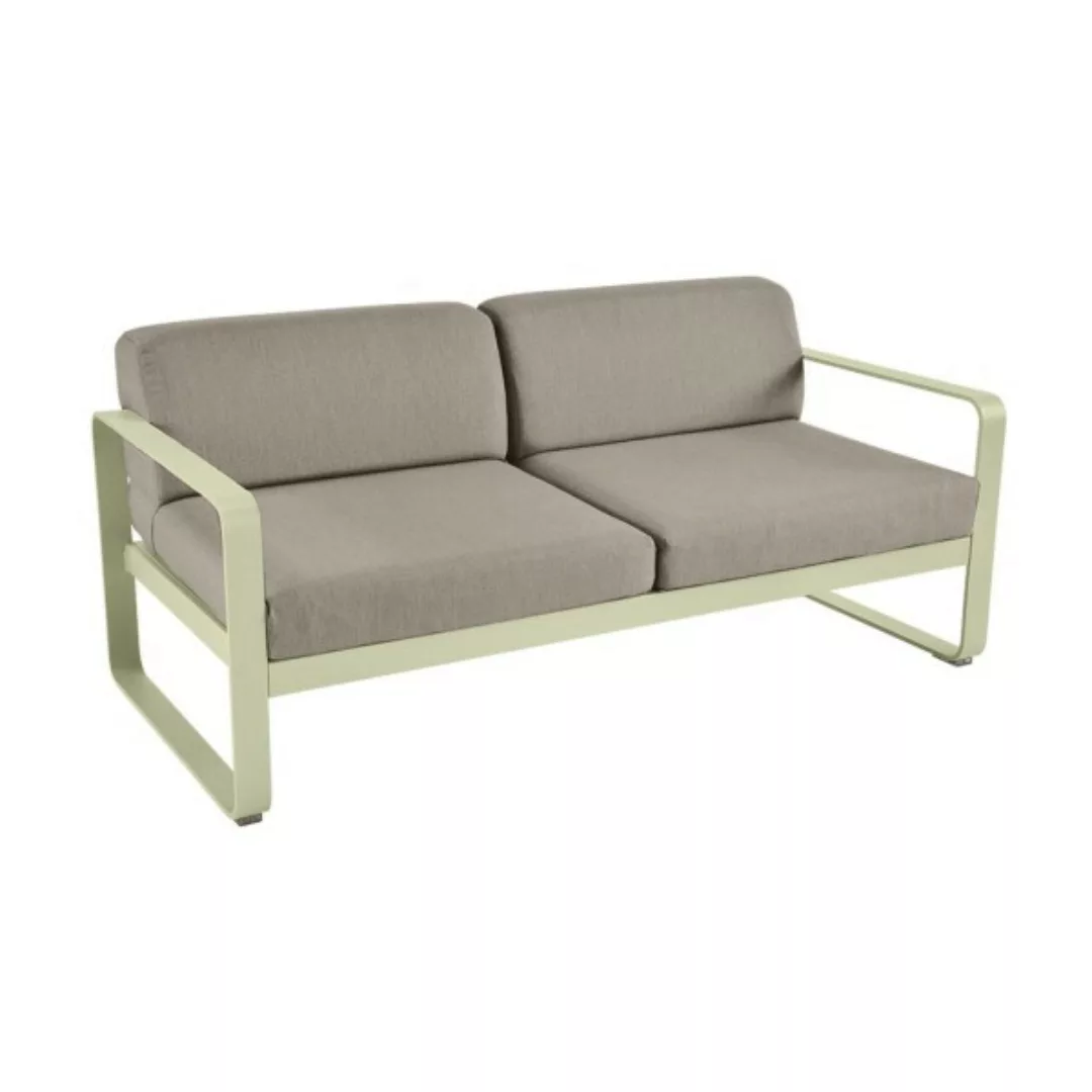 Bellevie Lounge-Sofa 2-Sitzer 65 Lindgrün B8 Taupegrau günstig online kaufen