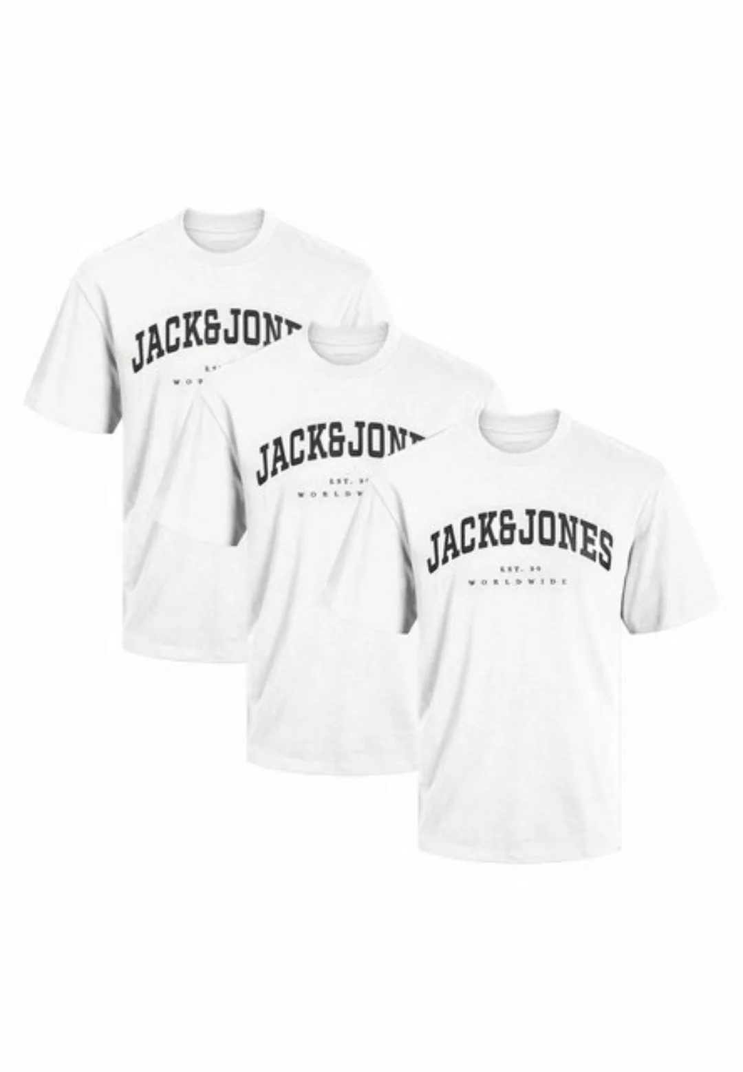 Jack & Jones T-Shirt 3er Pack Caleb Varsity (Spar-Set, 3-tlg) T-Shirt - Bau günstig online kaufen