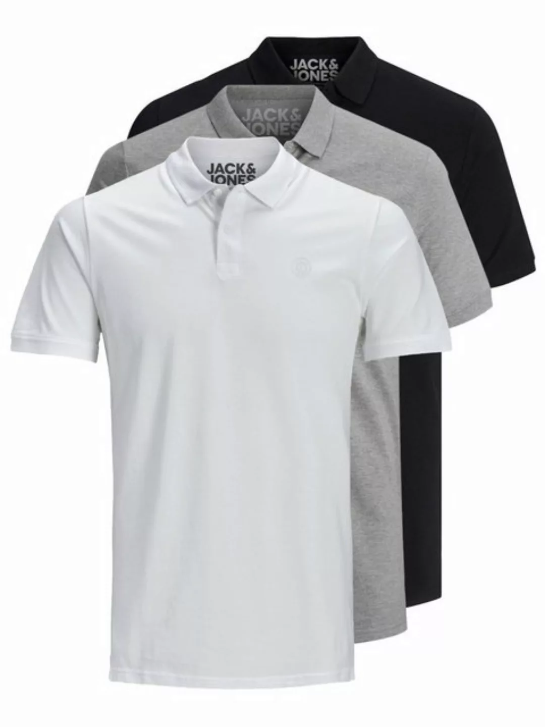 Jack & Jones Poloshirt Basic (3-tlg., 3er Pack) slimfit / figurbetont gesch günstig online kaufen