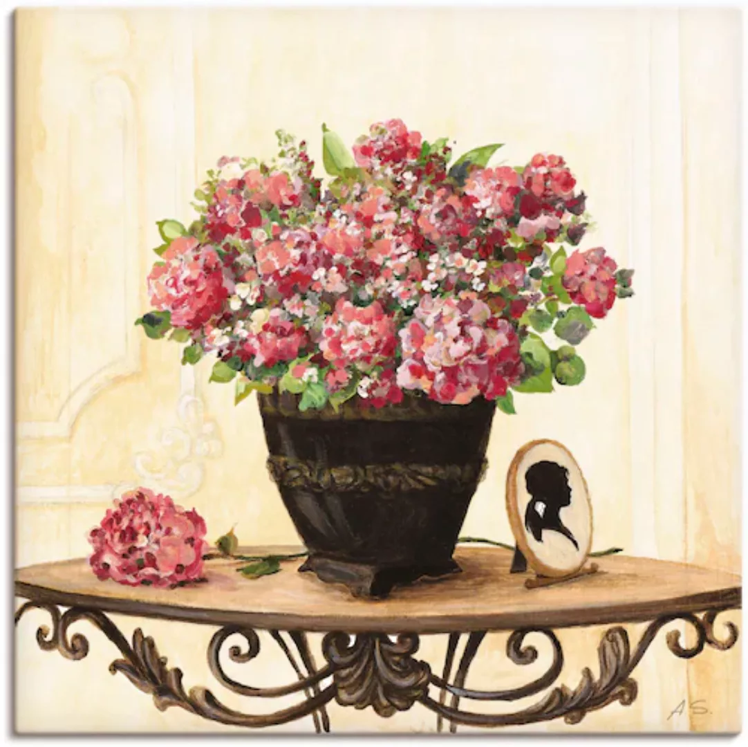 Artland Leinwandbild »Bouquet von roten Hortensien«, Arrangements, (1 St.), günstig online kaufen