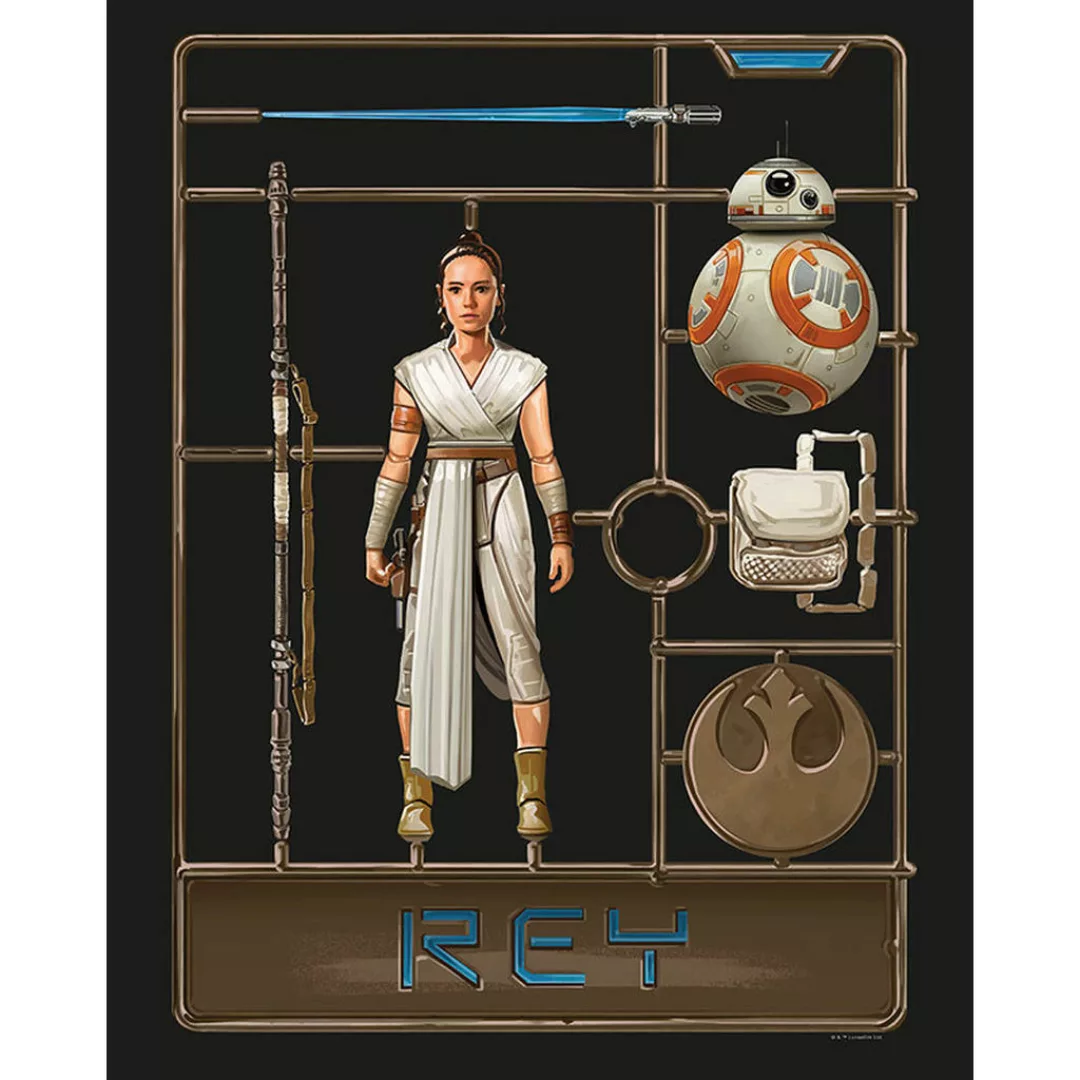 Komar Wandbild Star Wars Toy Rey Star Wars B/L: ca. 40x50 cm günstig online kaufen