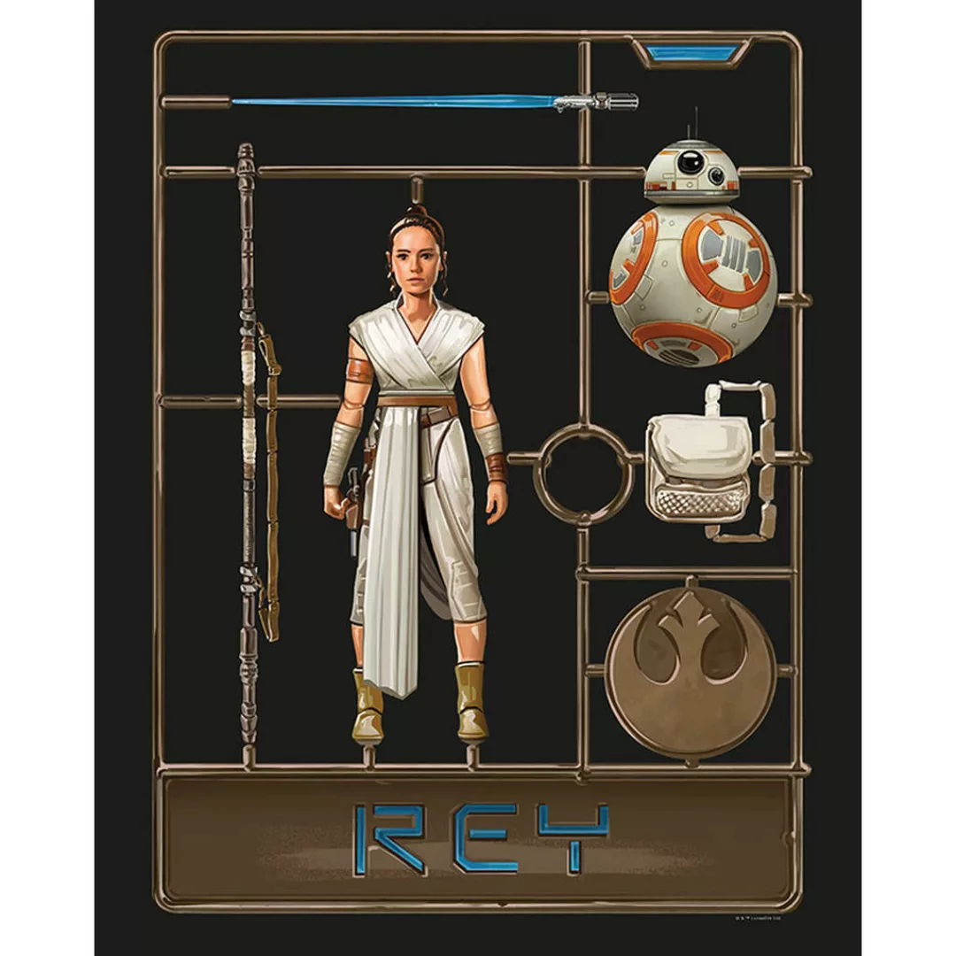 Komar Poster Star Wars Toy Rey Star Wars B/L: ca. 40x50 cm günstig online kaufen