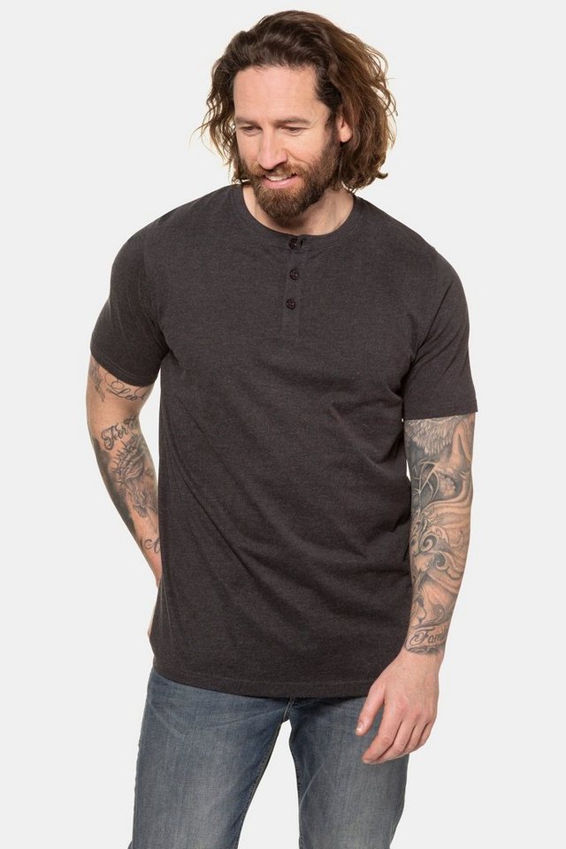 JP1880 T-Shirt Henley Basic Knopfleiste Halbarm günstig online kaufen