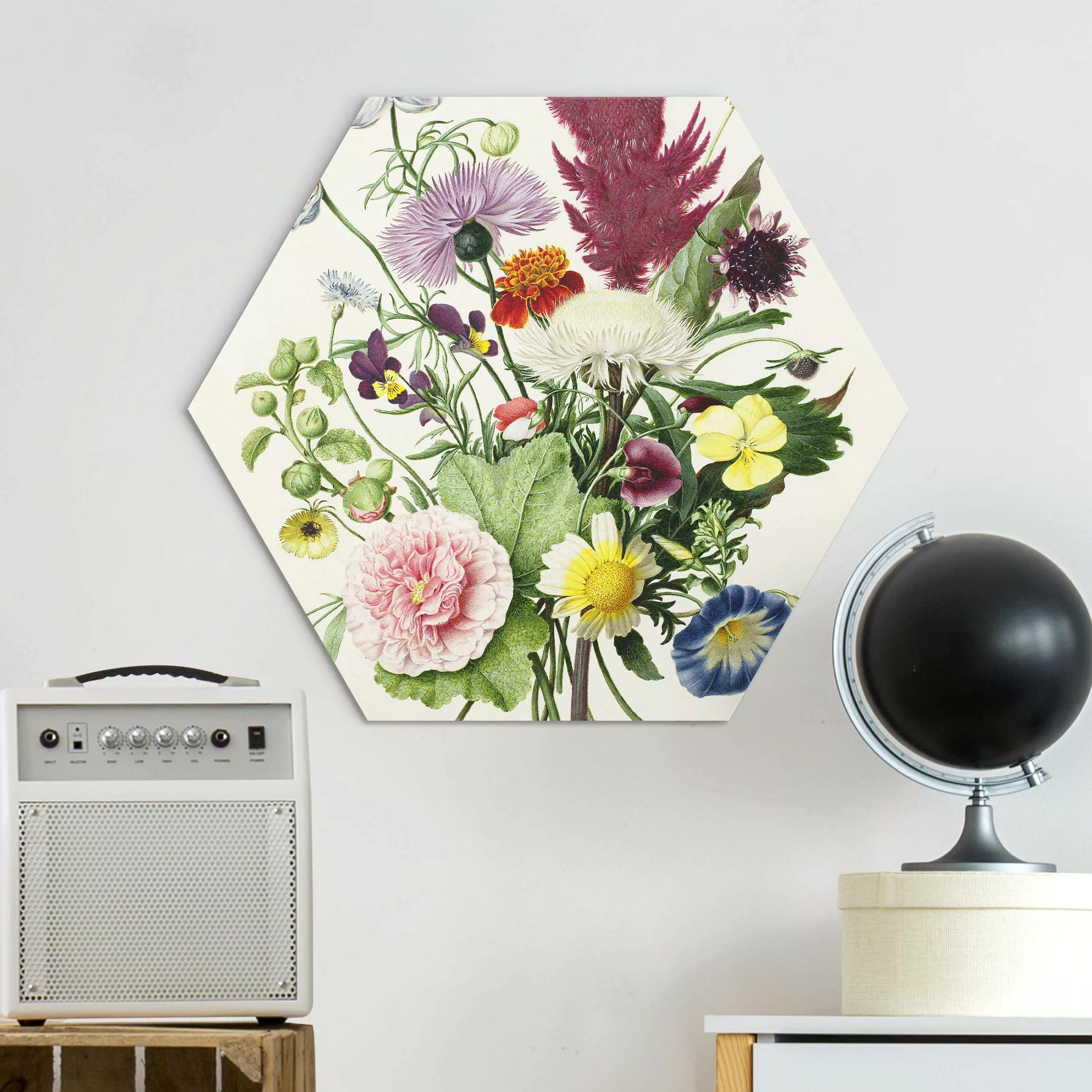 Hexagon-Alu-Dibond Bild Blumenstrauß von 1680 günstig online kaufen