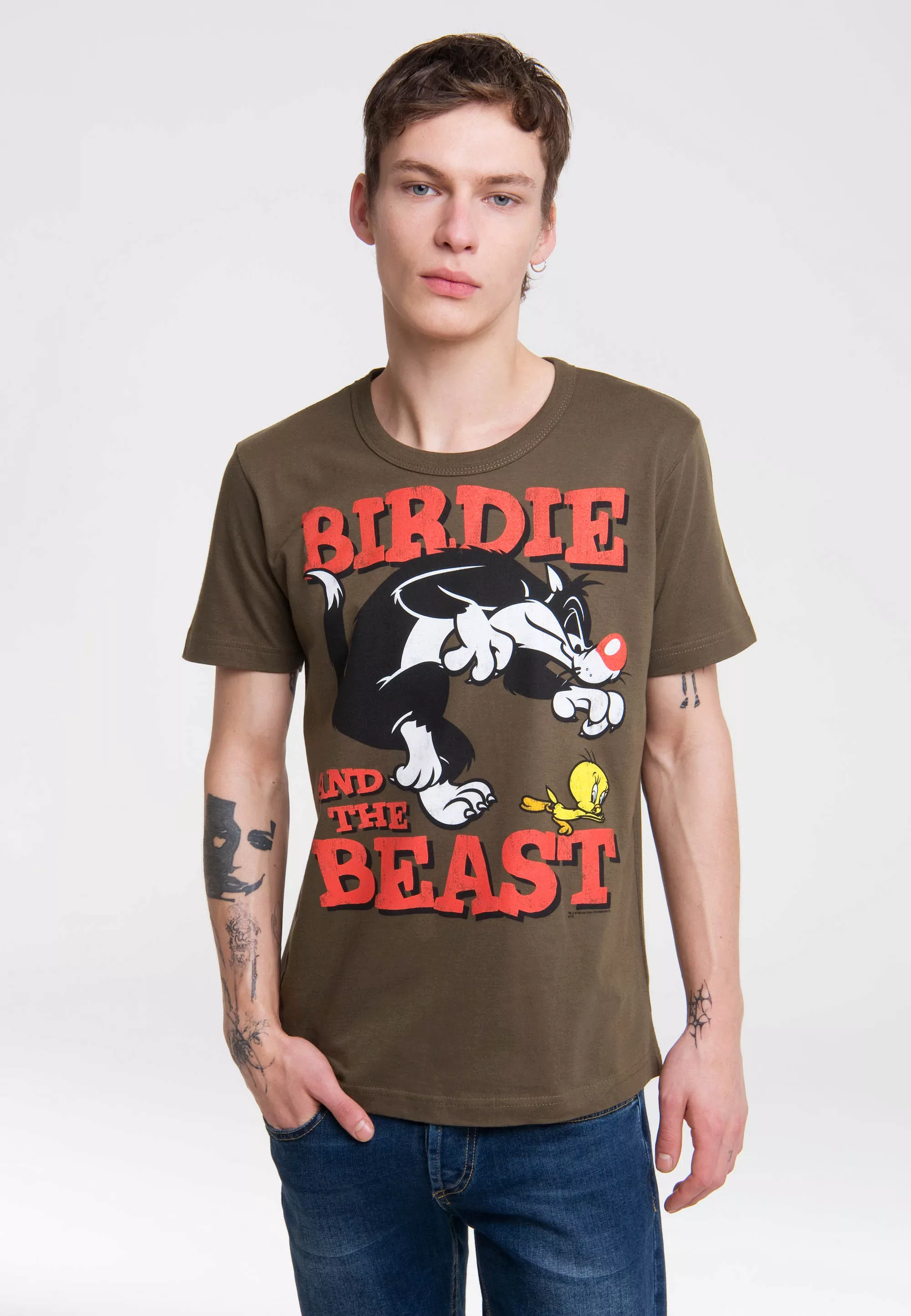 LOGOSHIRT T-Shirt "Looney Tunes – Sylvester & Tweety", mit coolem Print günstig online kaufen