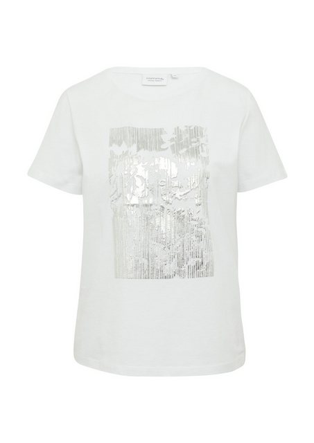 comma casual identity Kurzarmshirt T-Shirt mit schimmerndem Artwork Artwork günstig online kaufen