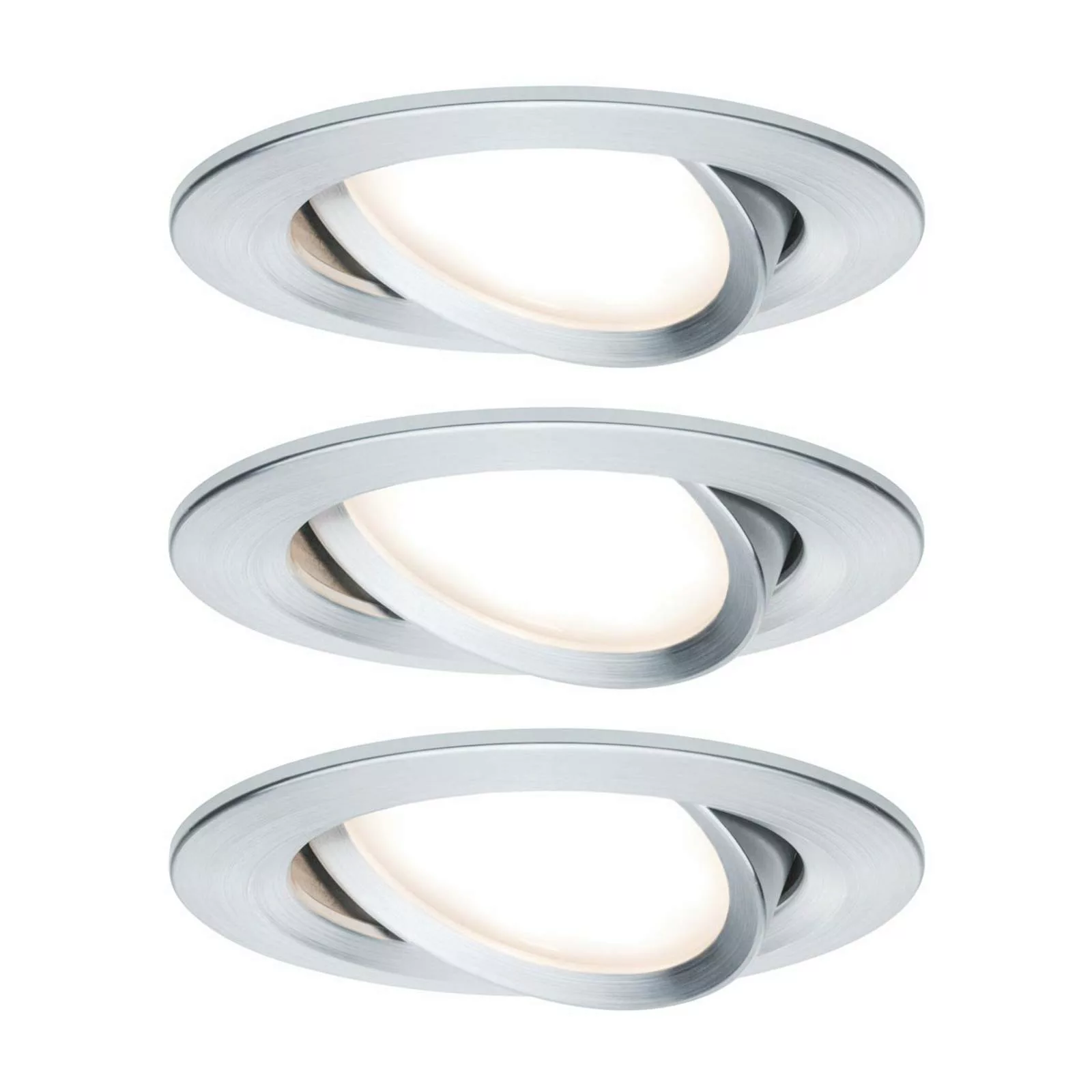 Paulmann LED-Einbauspot Nova Coin 3er chrom rund dimmbar günstig online kaufen